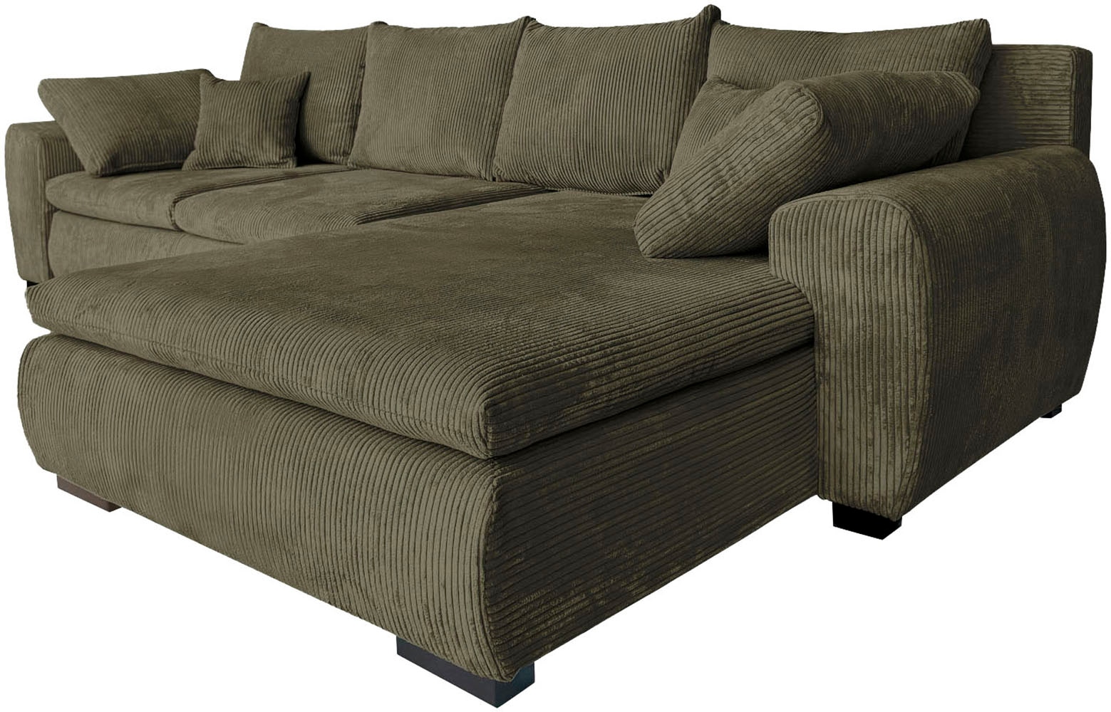 Home affaire Ecksofa »Cara Mia L-Form, B: 325 cm, XXL-Sofa mit 4 Zierkissen« mit Schlaffunktion & Bettkasten, Liegefl. 145x270 cm