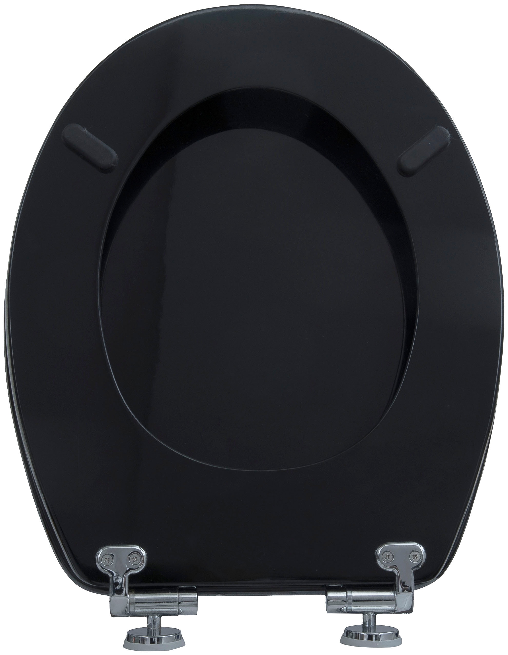 CORNAT WC-Sitz »3D-Chrom Optik - Hochwertiger Holzkern - Absenkautomatik«, Bequeme Montage von oben - Komfortables Sitzgefühl / Toilettensitz