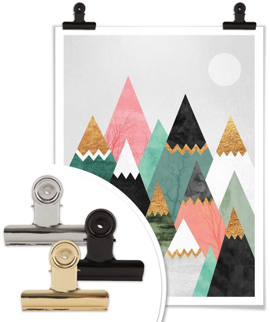 Wall-Art Poster »Bunte Berge«, Berge, bei kaufen OTTO (1 St.) online