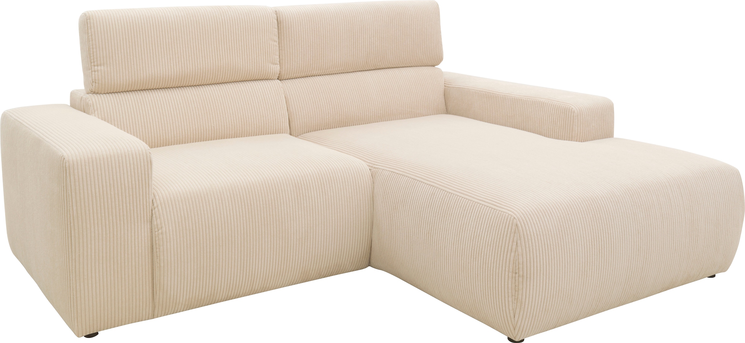 DOMO collection Ecksofa »Brandon kleine Ausführung B/T/H: 214/100/80 cm«, Mit Kopfteilverstellung, auch in Leder und Cord, L-Form