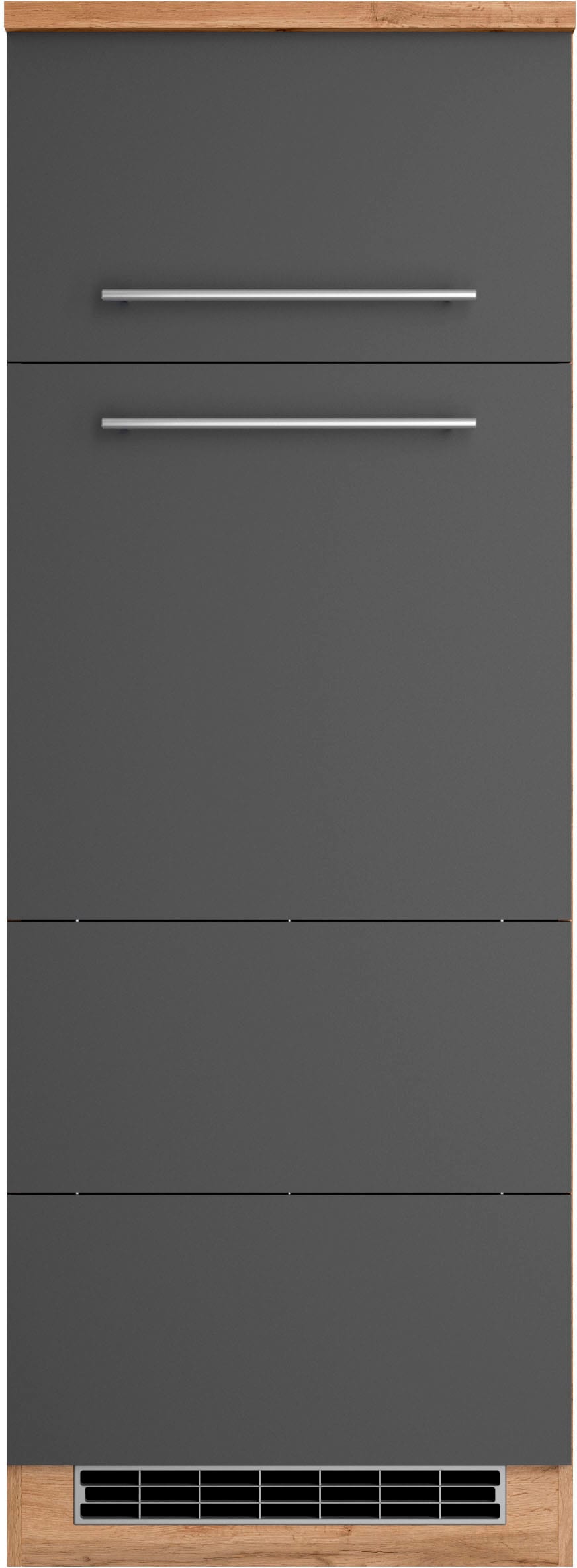 KOCHSTATION Kühlumbauschrank »KS-Wien« edel aussehende gestiftete Fronten