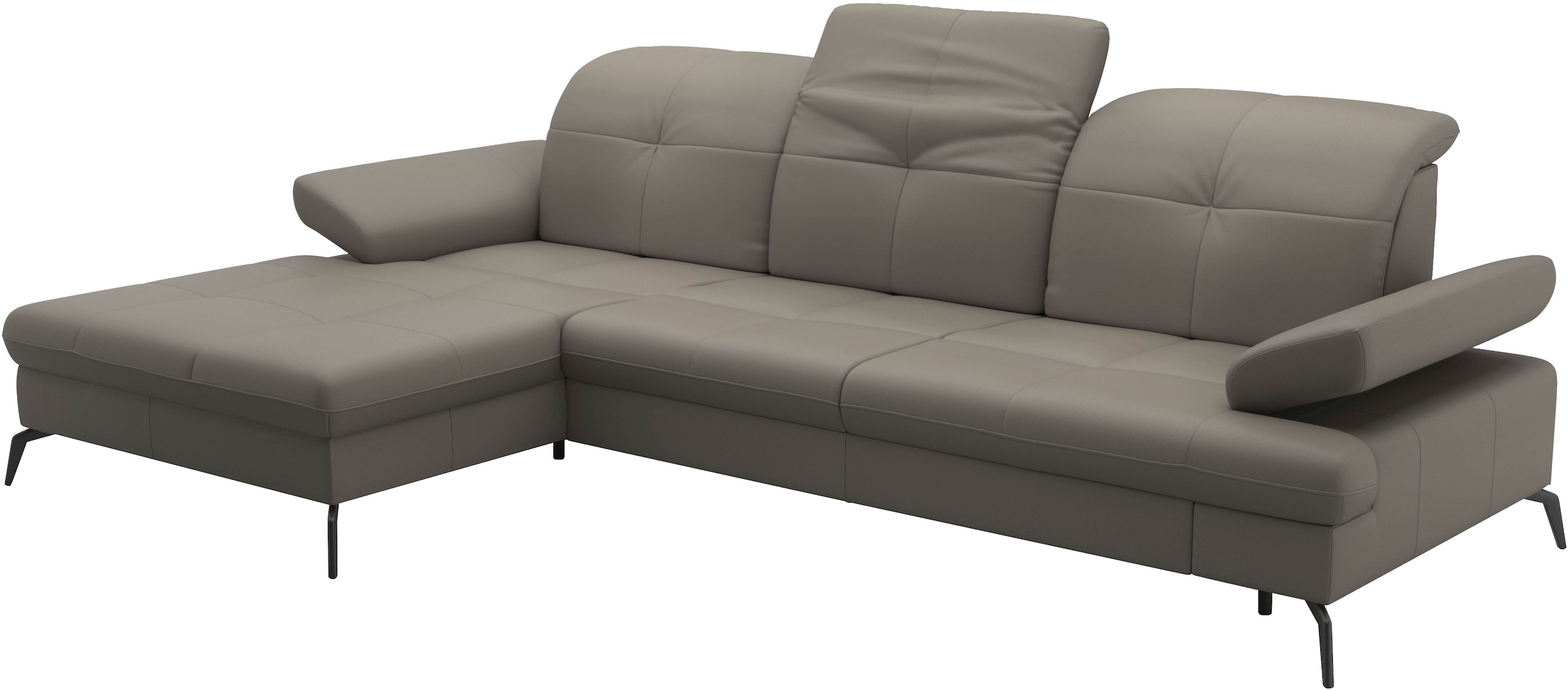 sit&more Ecksofa »Amica, L-Form, inkl. Sitztiefenverstellung & Armteilverstellung«, wahlweise mit Bettfunktion, Bettkasten und Kopfteilverstellung