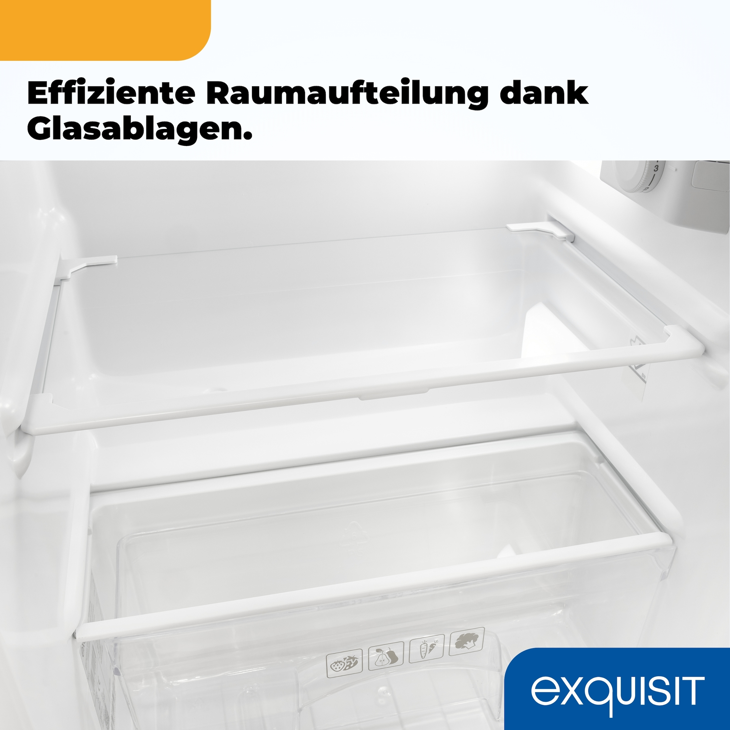 exquisit Kühl-/Gefrierkombination KGC90-30-E-040E weiss »KGC90-30-E-040E weiss« 85 cm hoch 47,5 cm breit