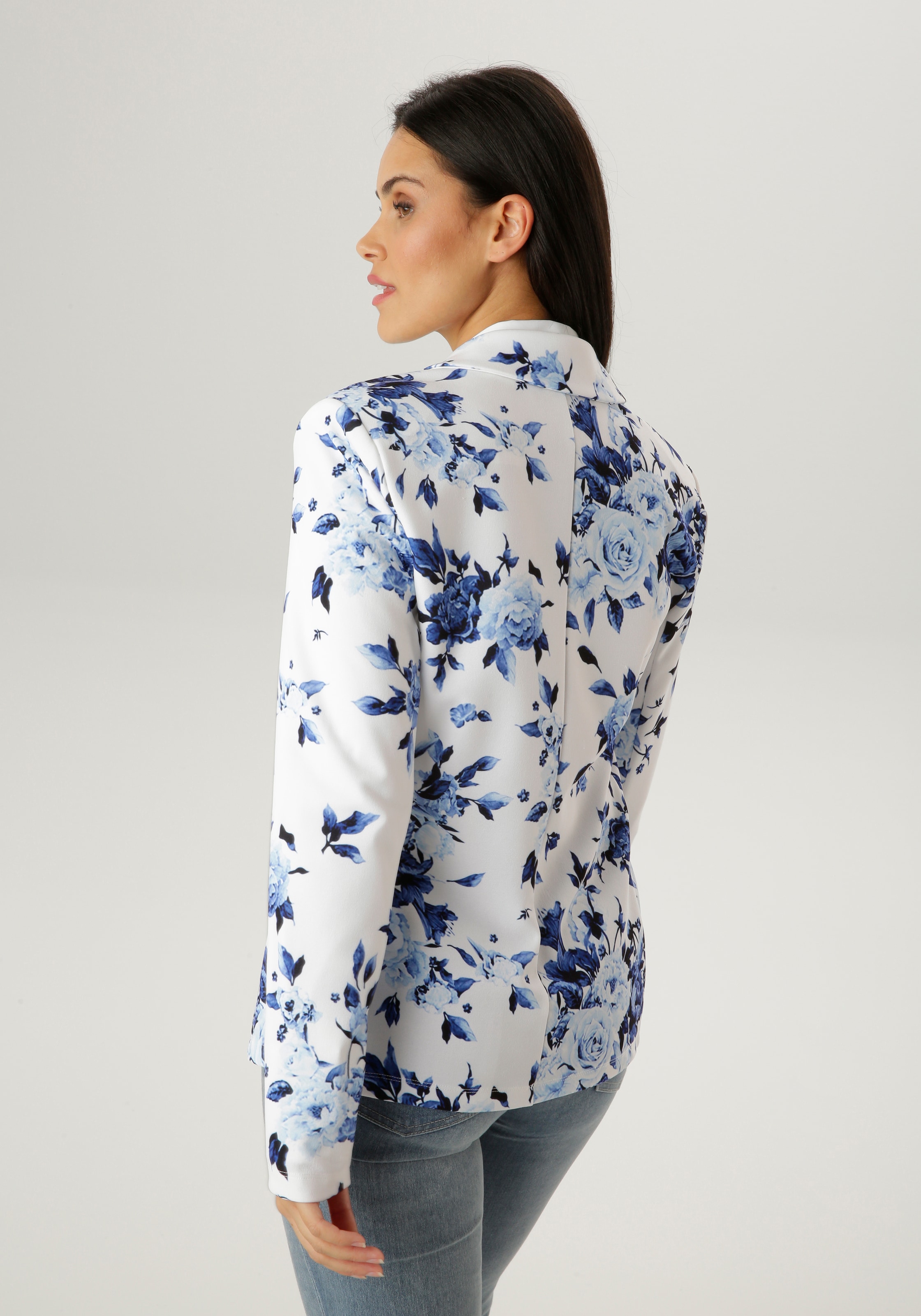 Aniston SELECTED Jerseyblazer mit floralem, romantischen Blumendruck - NEUE KOLLEKTION