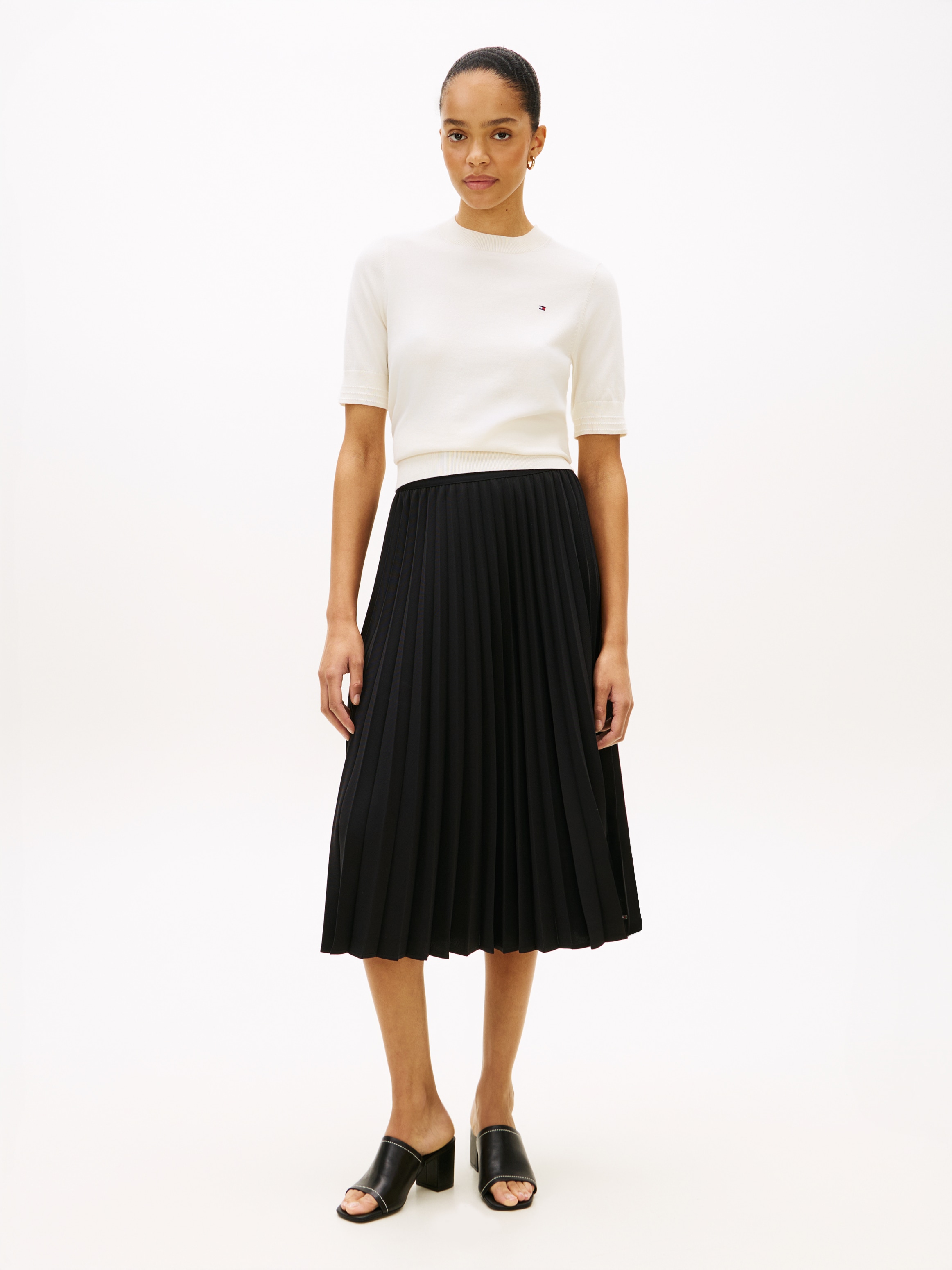 Tommy Hilfiger Plisseerock »FLUID PLEATED PULL ON MIDI SKIRT«
