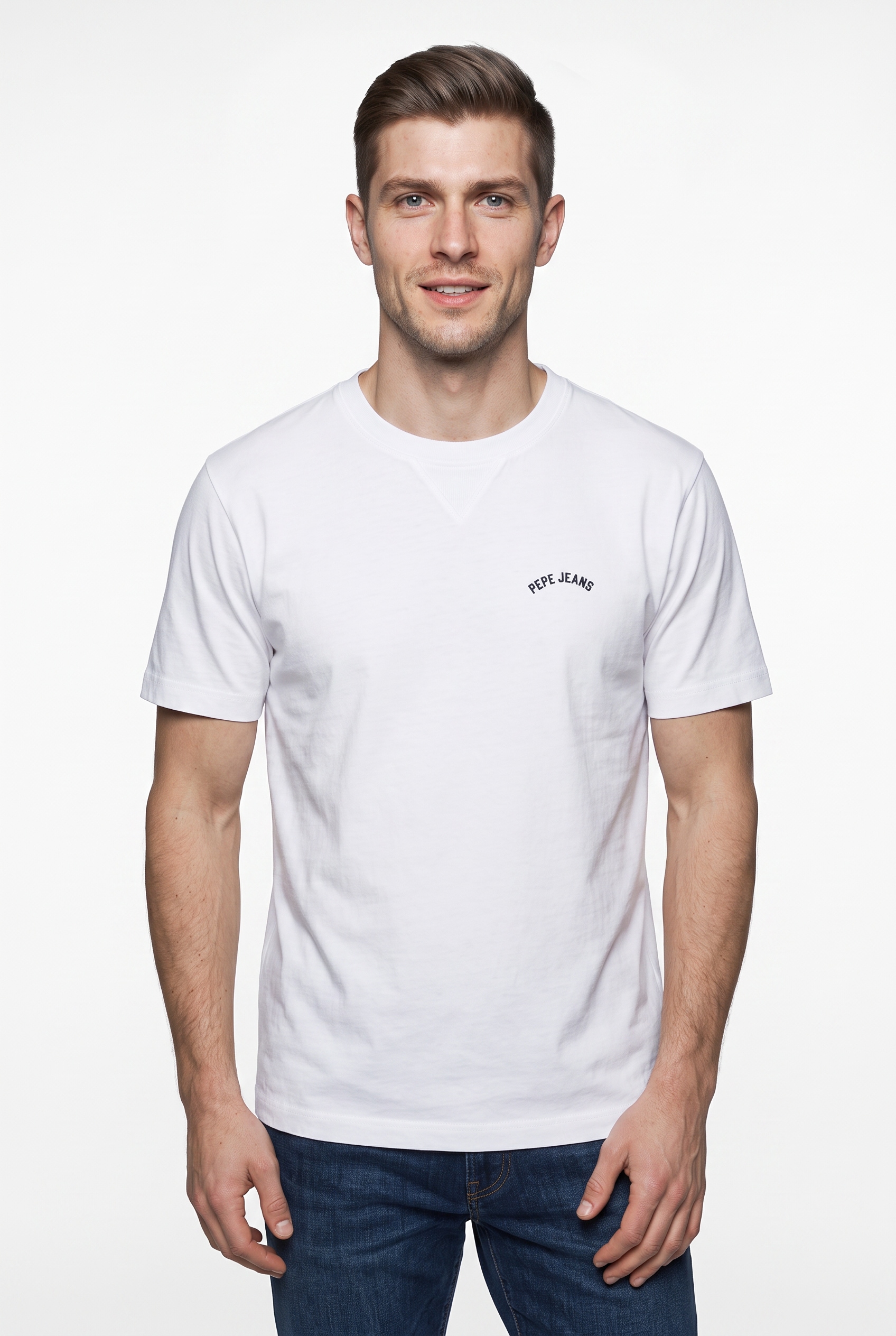 Pepe Jeans T-Shirt »JOHN TEE« mit V-Naht am Rundhals