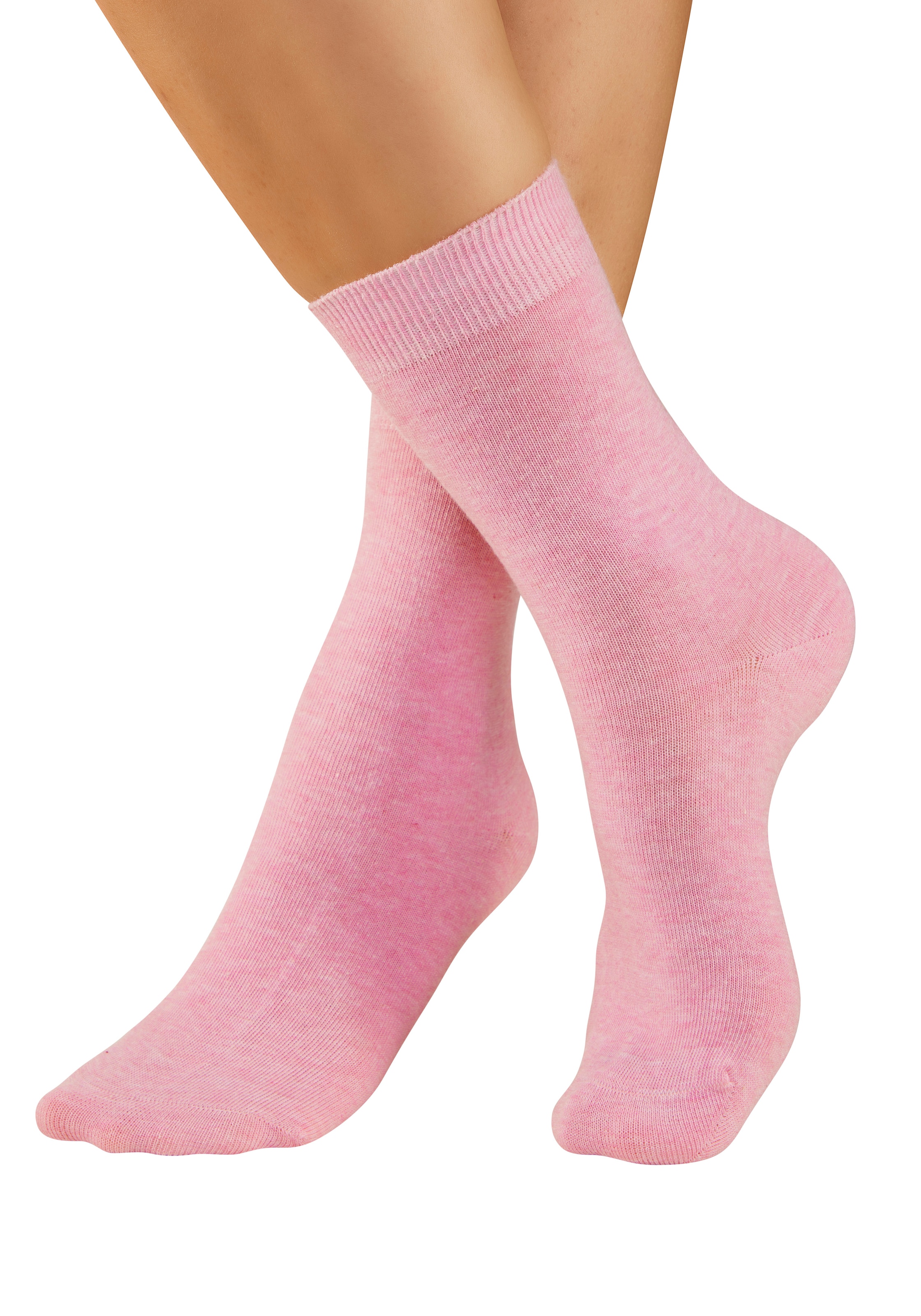 H.I.S Basicsocken »Damensocken, frische melierte Farben; casual« Packung, 20 Paar tlg. Alltagssocken in der Großpackung