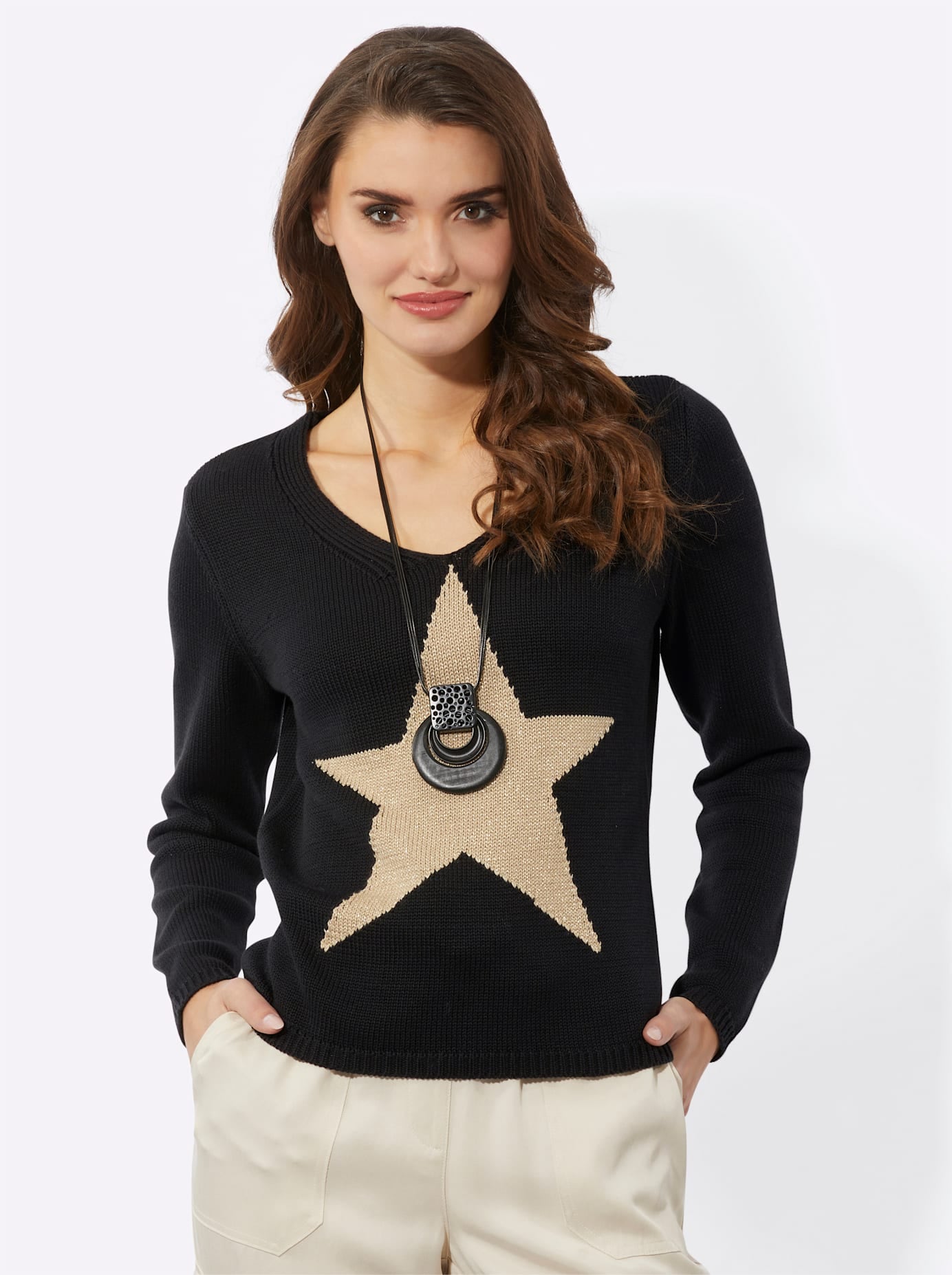 Inspirationen Strickpullover »Langarm-Pullover«