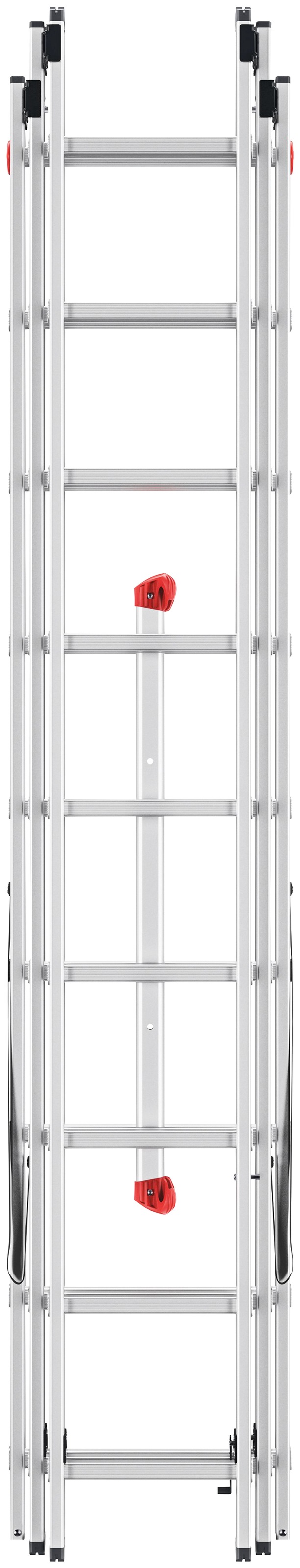 Hailo Vielzweckleiter »HobbyStep combi«, (Set), Aluminium Kombileiter 3-teilig 3x9 Sprossen