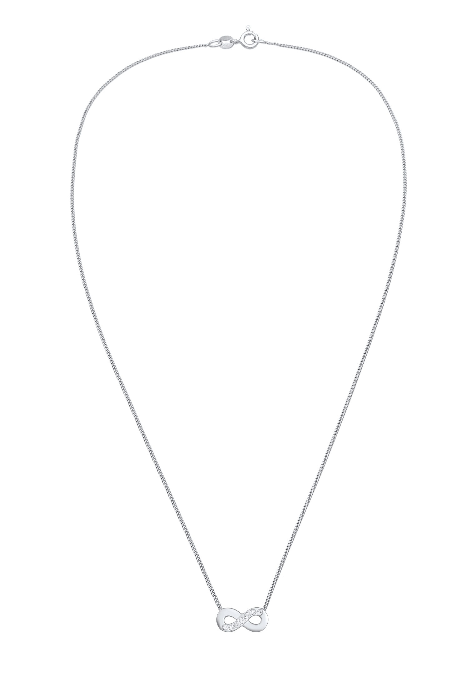 Elli Silberkette »Halskette Infinity Symbol Liebe Kristalle 925 Sterling Silber«