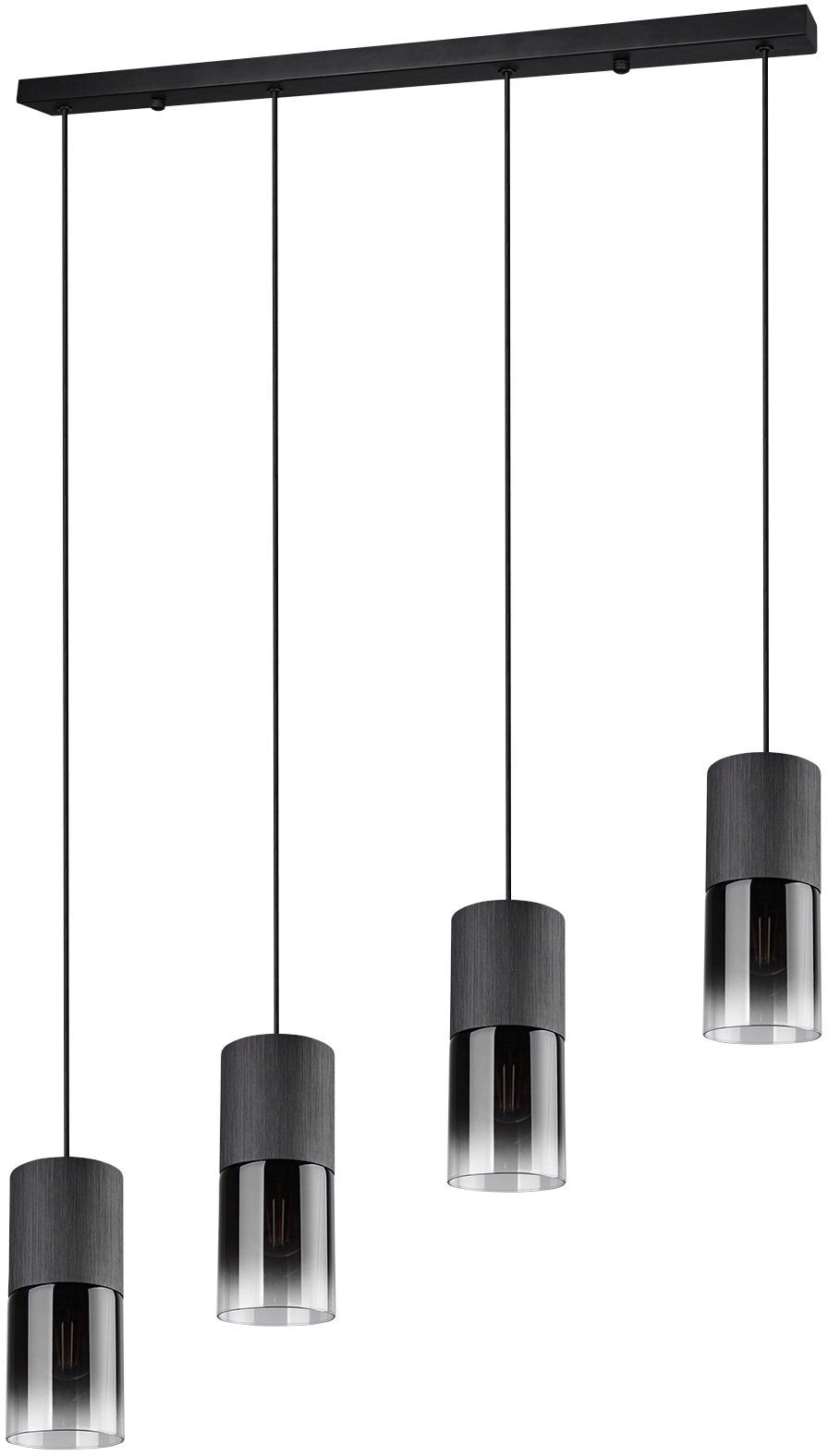 TRIO Leuchten Pendelleuchte »ROBIN«, 4 flammig, Leuchtmittel E27 | ohne Leuchtmittel, Hängelampe 4-flammig, höhenverstellbar, Glasschirme Ø 10 cm, Esszimmer