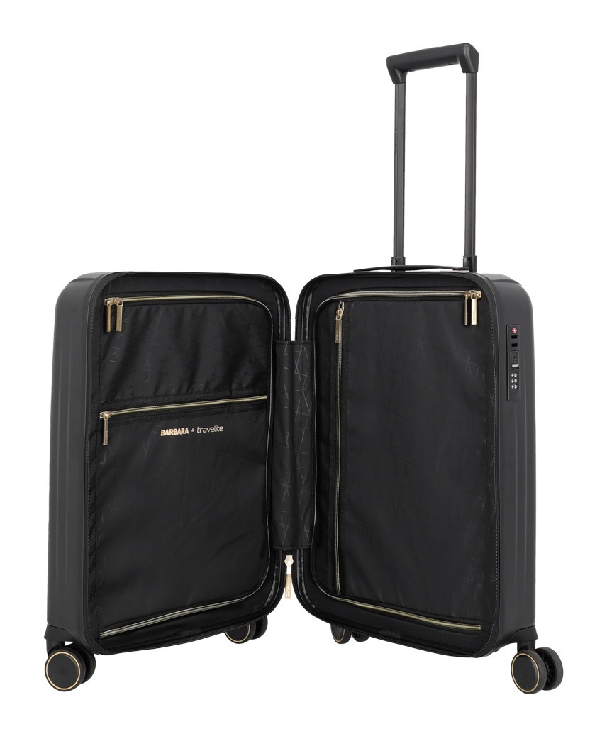travelite Hartschalen-Trolley »BARBARA NOVELTY Reisekoffer Hartschale« 38 l 4 Rollen Volumenerweiterung – stilvolles Reisegepäck