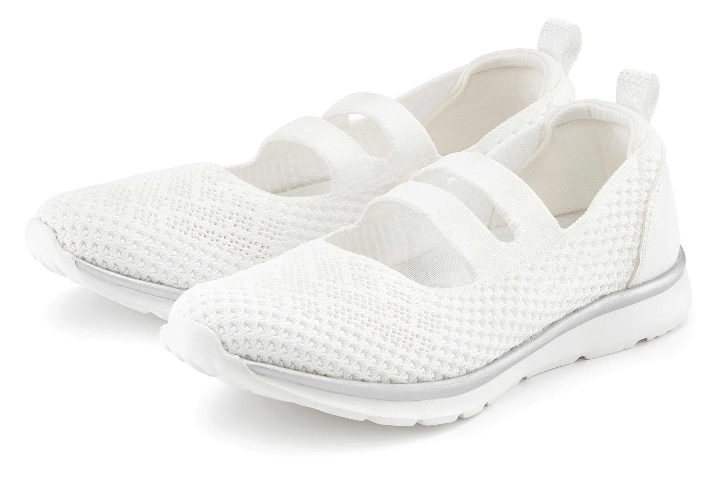 LASCANA Slipper »Riemchenballerina, Slip-On-Sneaker, Freizeitschuh«  Ballerina, Halbschuhe zum Reinschlüpfen VEGAN
