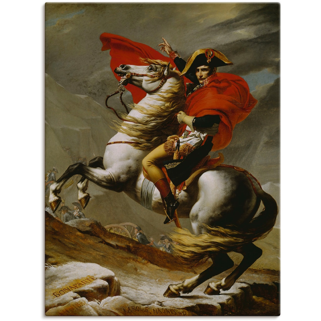 Artland Wandbild »Napoleon bei der Überquerung der Alpen.«, Menschen, (1 St.)