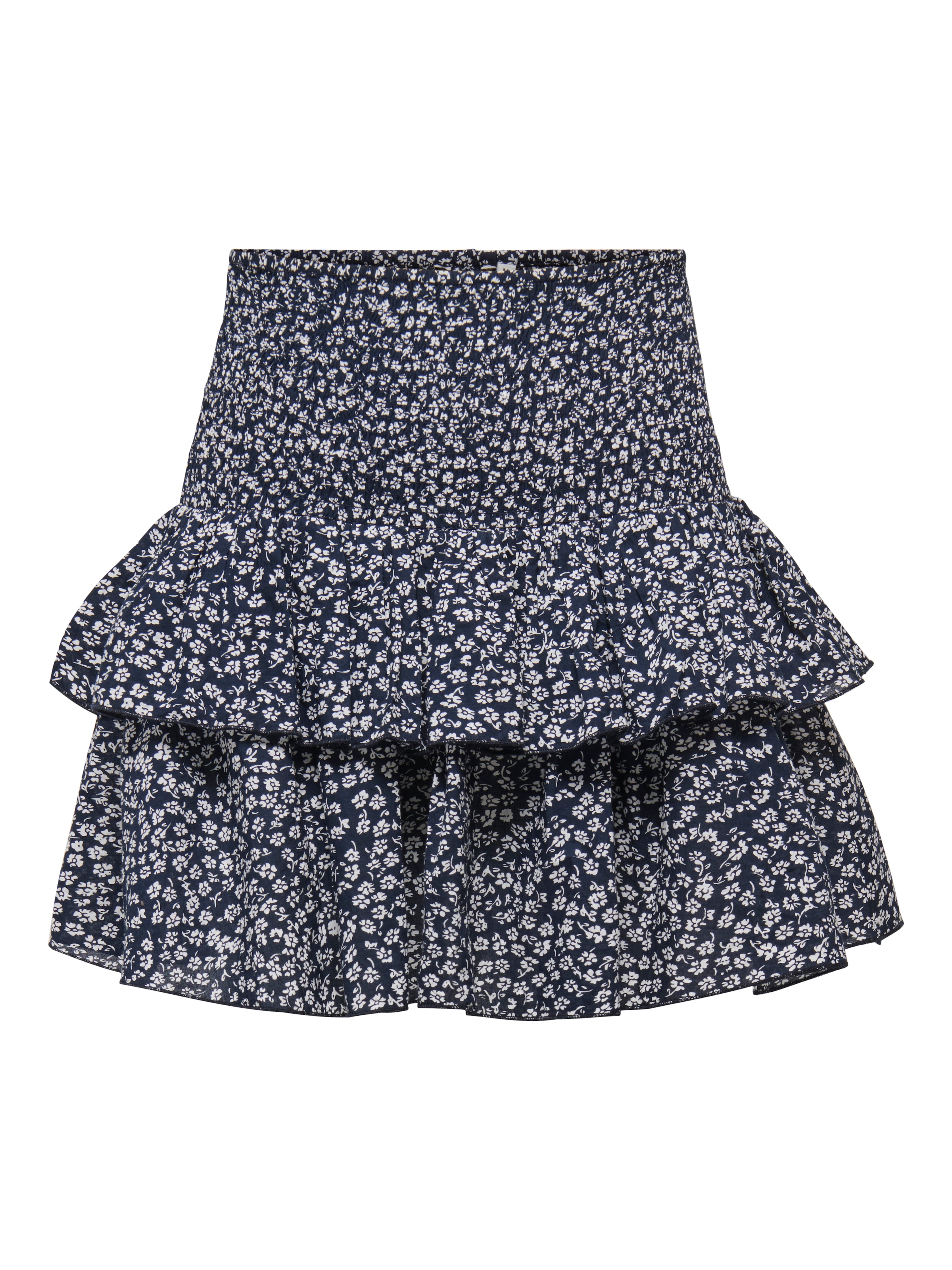ONLY Minirock »ONLZOEY LAYRED SKIRT WVN NOOS« Baumwolle, gesmoktes Taillenbündchen, Volant