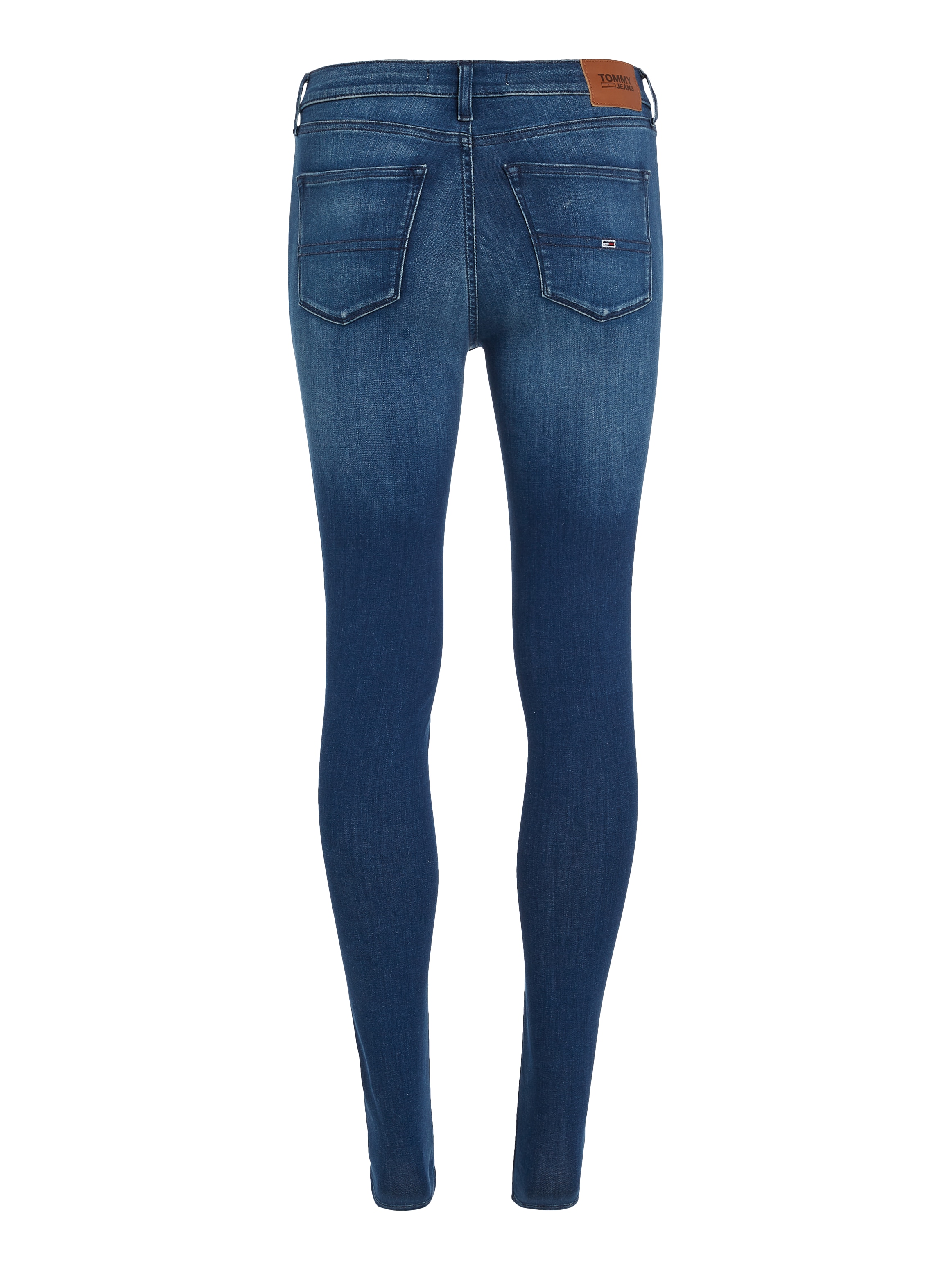Tommy Jeans Skinny-fit-Jeans »Nora Mid Rise Skinny Fit«, mit Tommy Jeans Logo-Badge & Stickereien