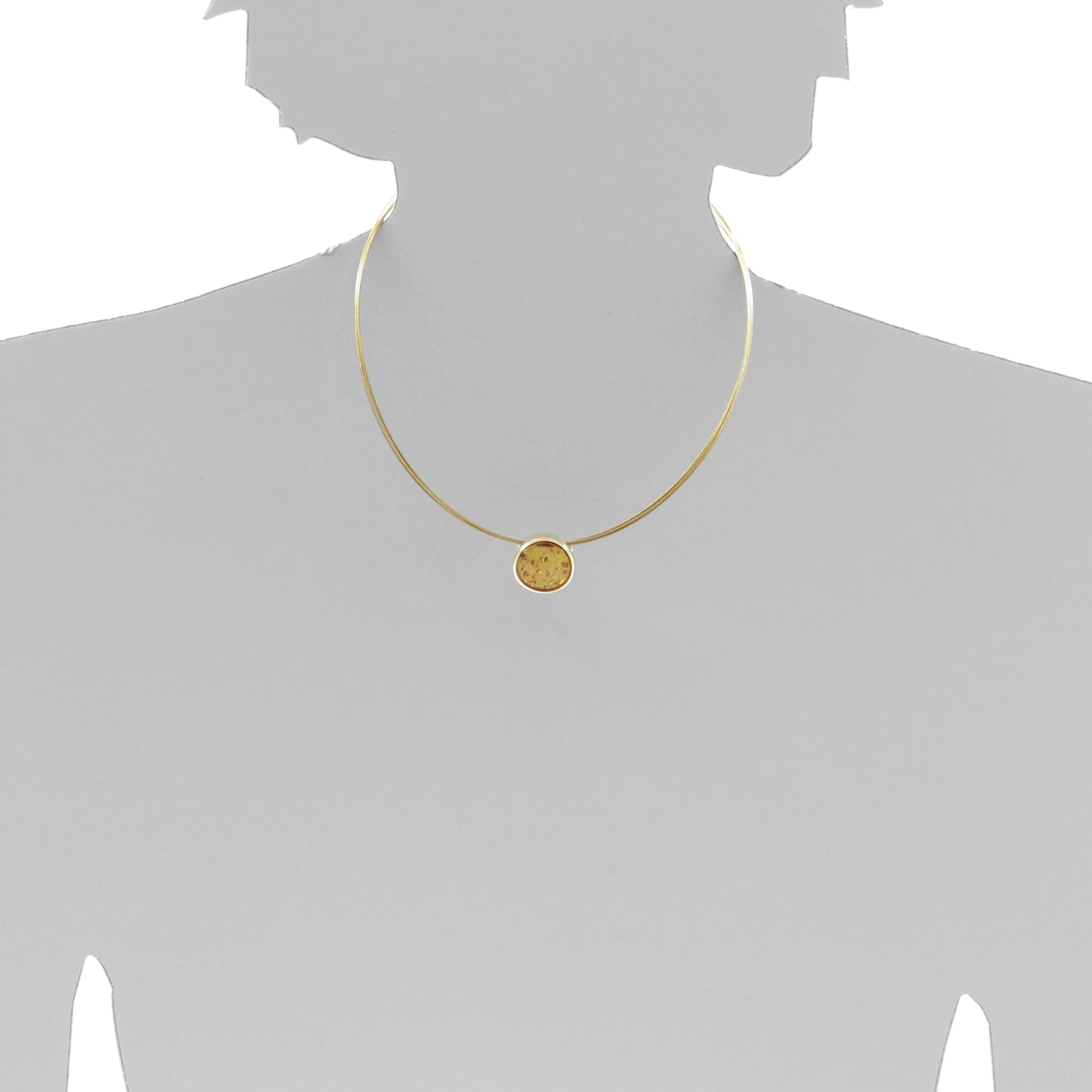 OSTSEE-SCHMUCK Kette mit Anhänger »- Gleiter-Frouke 16 mm - Gold 333/000 - Bernstein«
