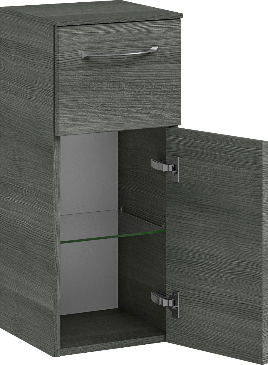 Saphir Badmöbel-Set »6005 Sprint 4-teilig, Keramik-Waschtisch mit LED-Spiegelschrank«, (5 St.), Unterschrank, Midischrank, inkl. Türdämpfer, 5 Türen, 5 Schubladen