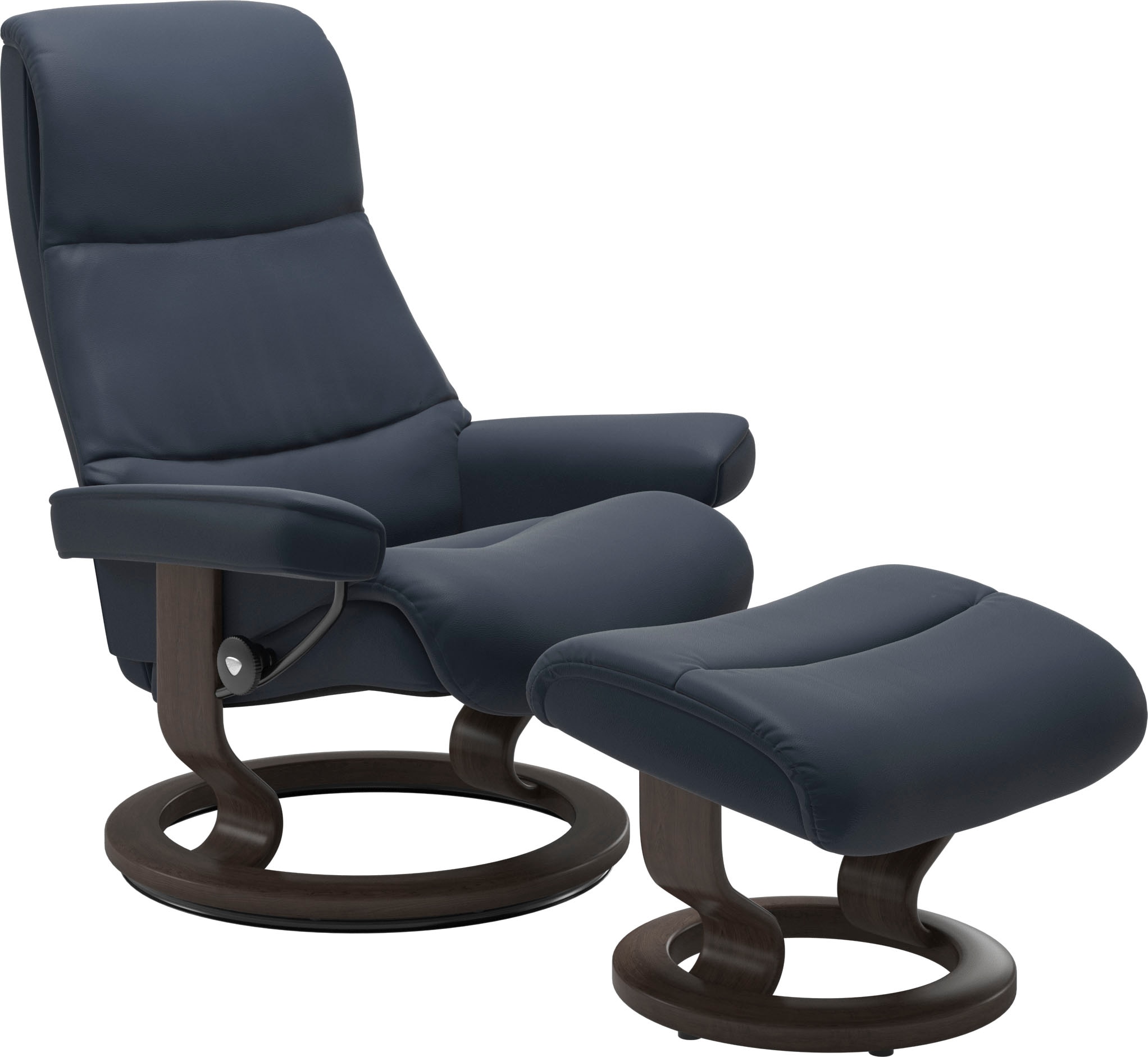 Stressless® Relaxsessel »View« Set, Relaxsessel mit Hocker,  mit Classic Base, Größe S,Gestell Wenge