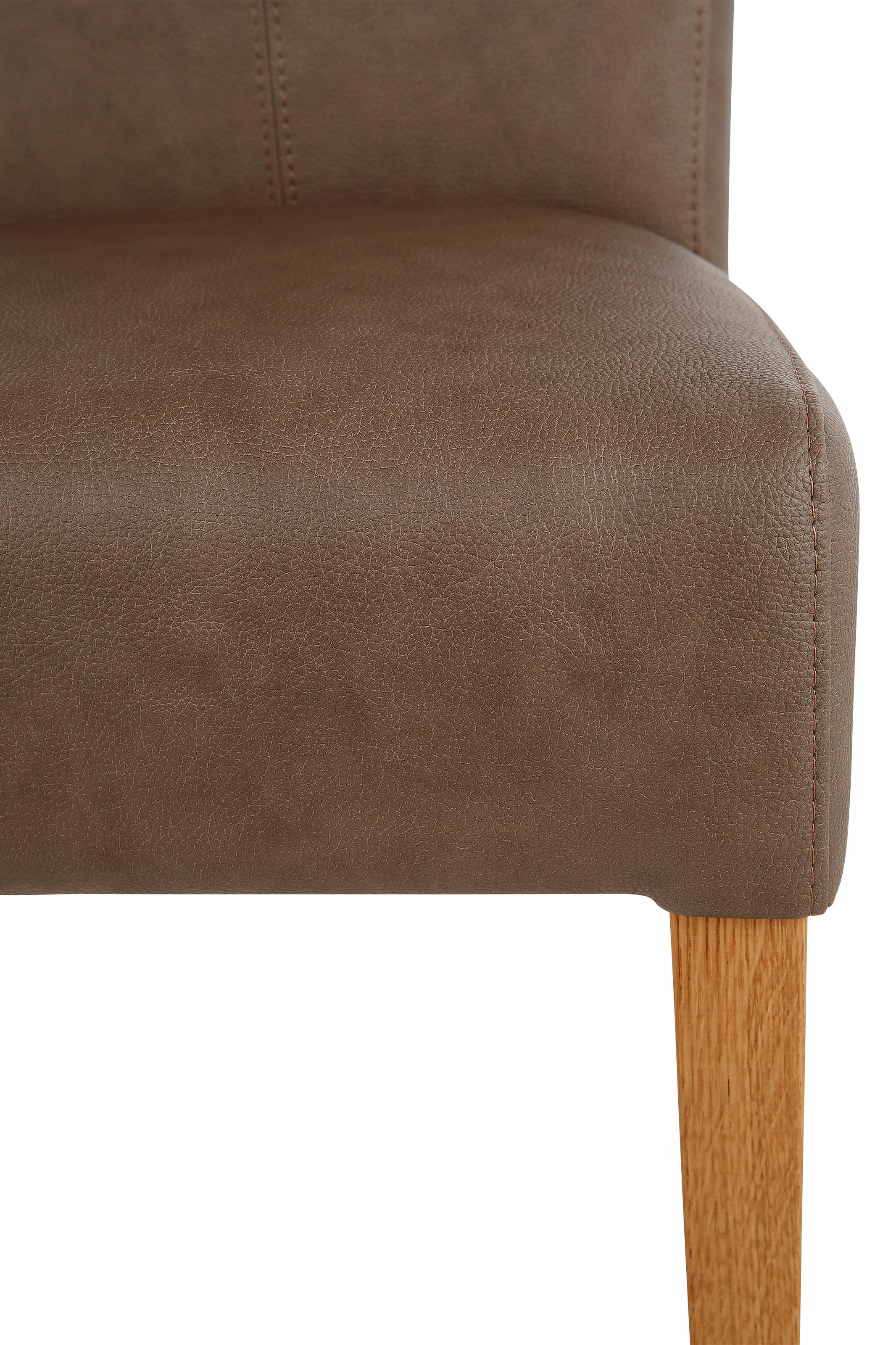 Home affaire Esszimmerstuhl »Queen Polsterstuhl BESTSELLER«, (Set), 6 St., Kunstleder, verschiedene Bezüge, Gestell Massivholz