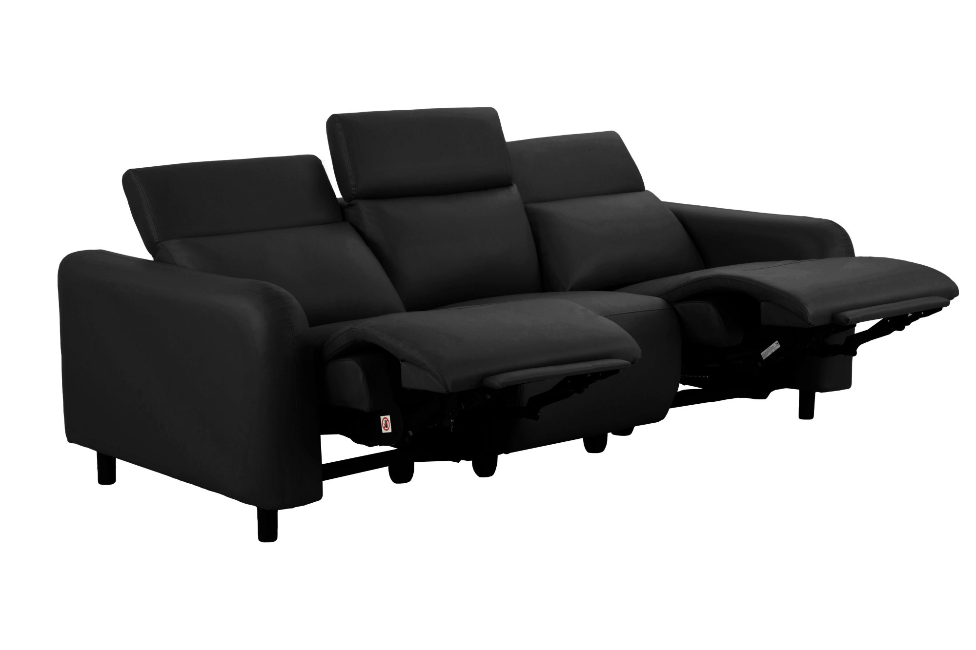 Home affaire 3-Sitzer »SKAANE Lederoptik, 229 cm, manuelle-u. elektrische Relaxfunktion«, Relax-Funktion in 2 Sitzen, Kopfteilverstellung, Federkernpolsterung