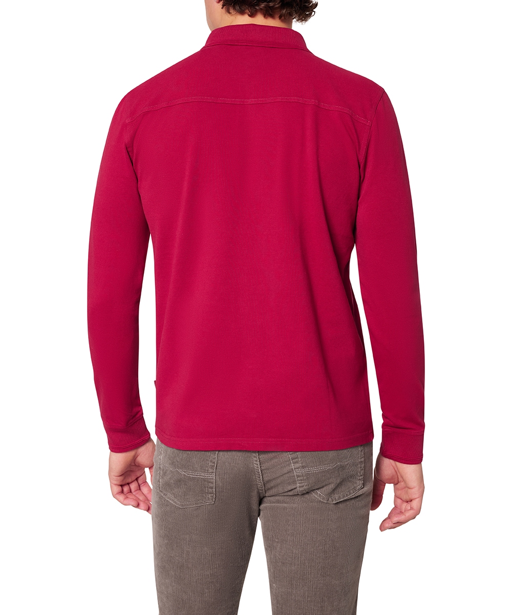 Pioneer Authentic Jeans Langarm-Poloshirt, mit Kragen und Knopfleiste