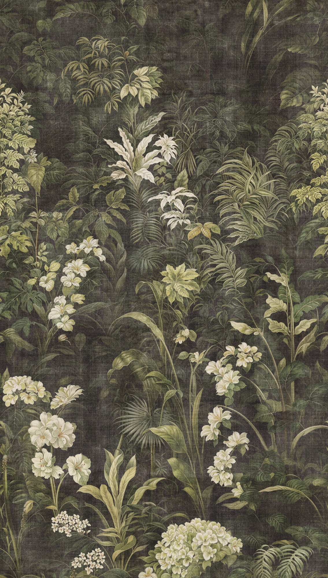 living walls Vliestapete »Fototapete Dschungeloptik Dunkelgrün erweiterbar« floral strukturiert