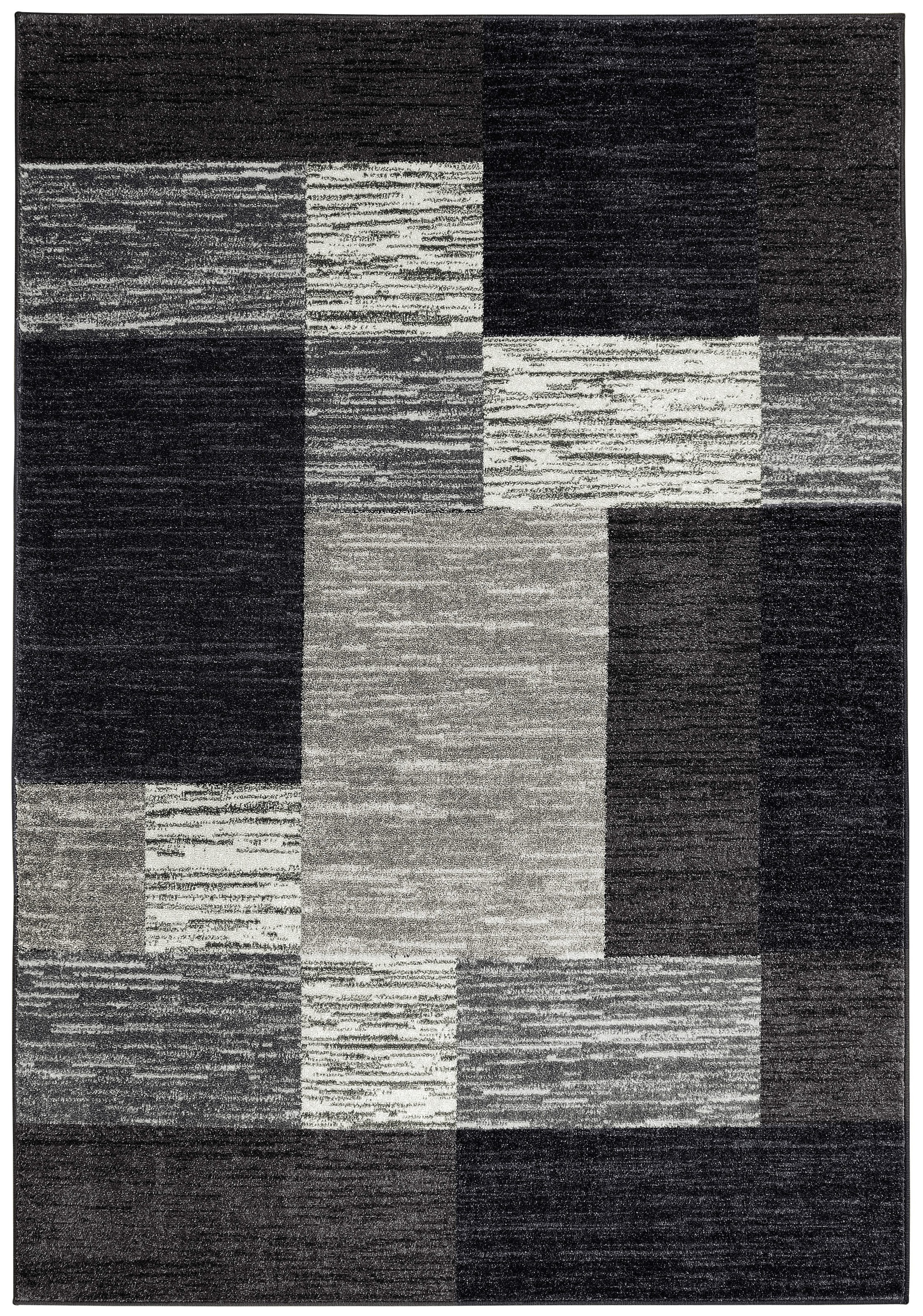 my home Teppich »Melvin« rechteckig 8 mm Höhe schön weich, Kurzflor Teppich Karo-Muster, Wohnzimmer, Esszimmer