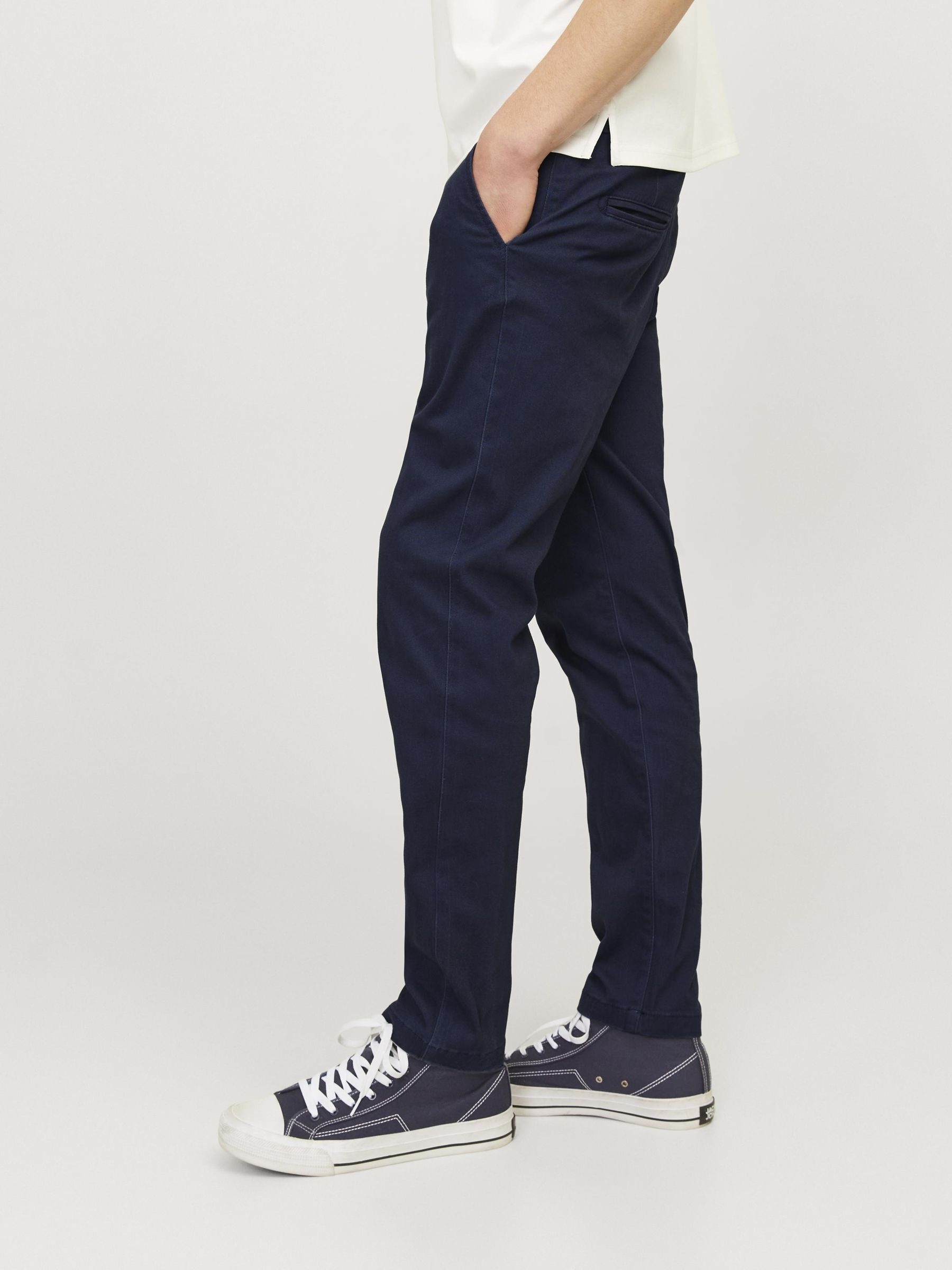 Jack & Jones Chinohose »JPSTMARCO mit schmalem Bein und pflegeleichtem Stoff«  washed, modisch, schmal, Baumwollmischung