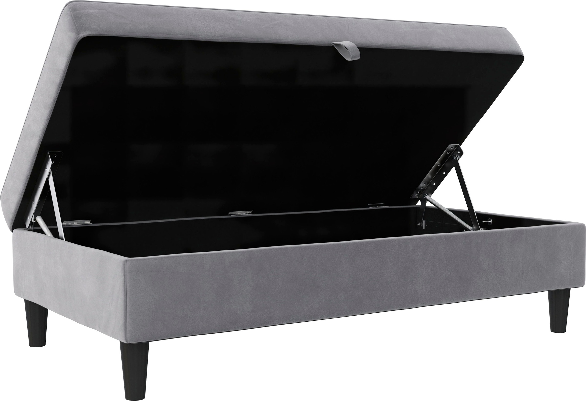 Dorel Home Stauraumhocker »Hartford«, Polsterhocker mit Stauraum, frei im Raum stellbar, Sitzhöhe 43 cm