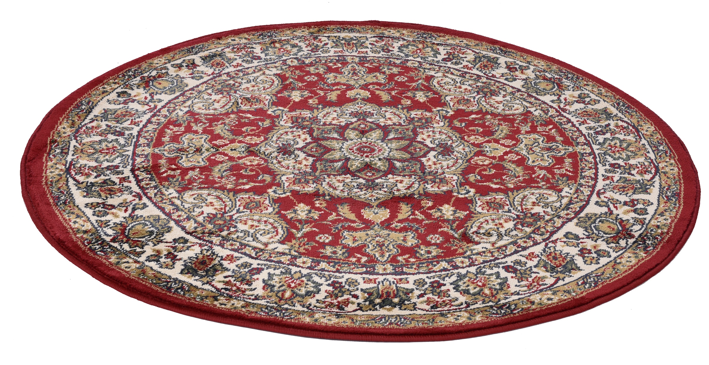 THEKO Teppich »Hamadan 359« rund 10 mm Höhe Kurzflor, Orient-Optik