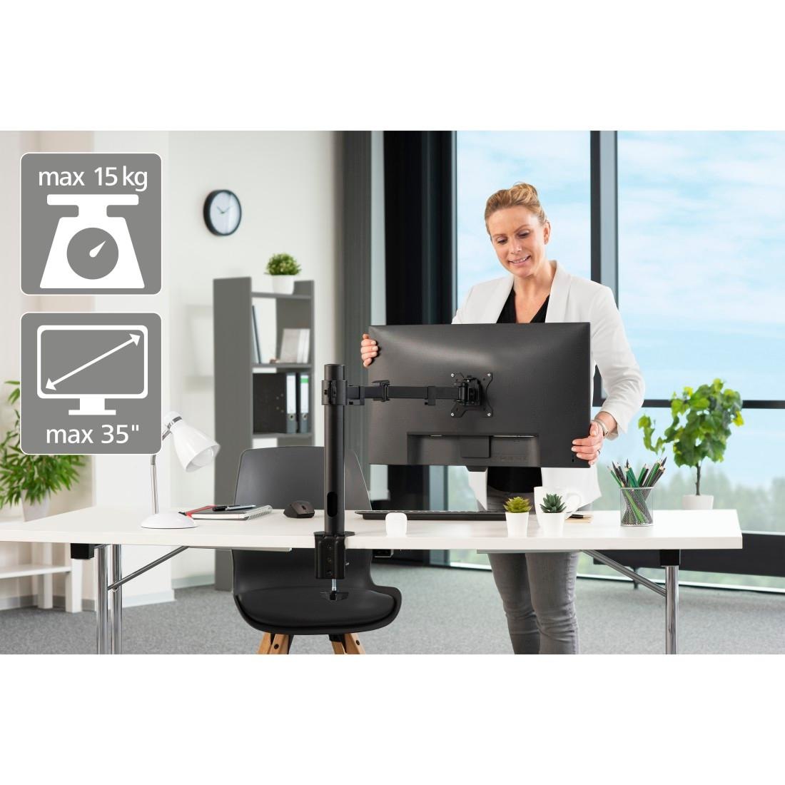 Hama Monitor-Halterung »Bildschirm Halterung, 33-89 cm(13"-35") ausziehbar«, bis 89 cm Zoll