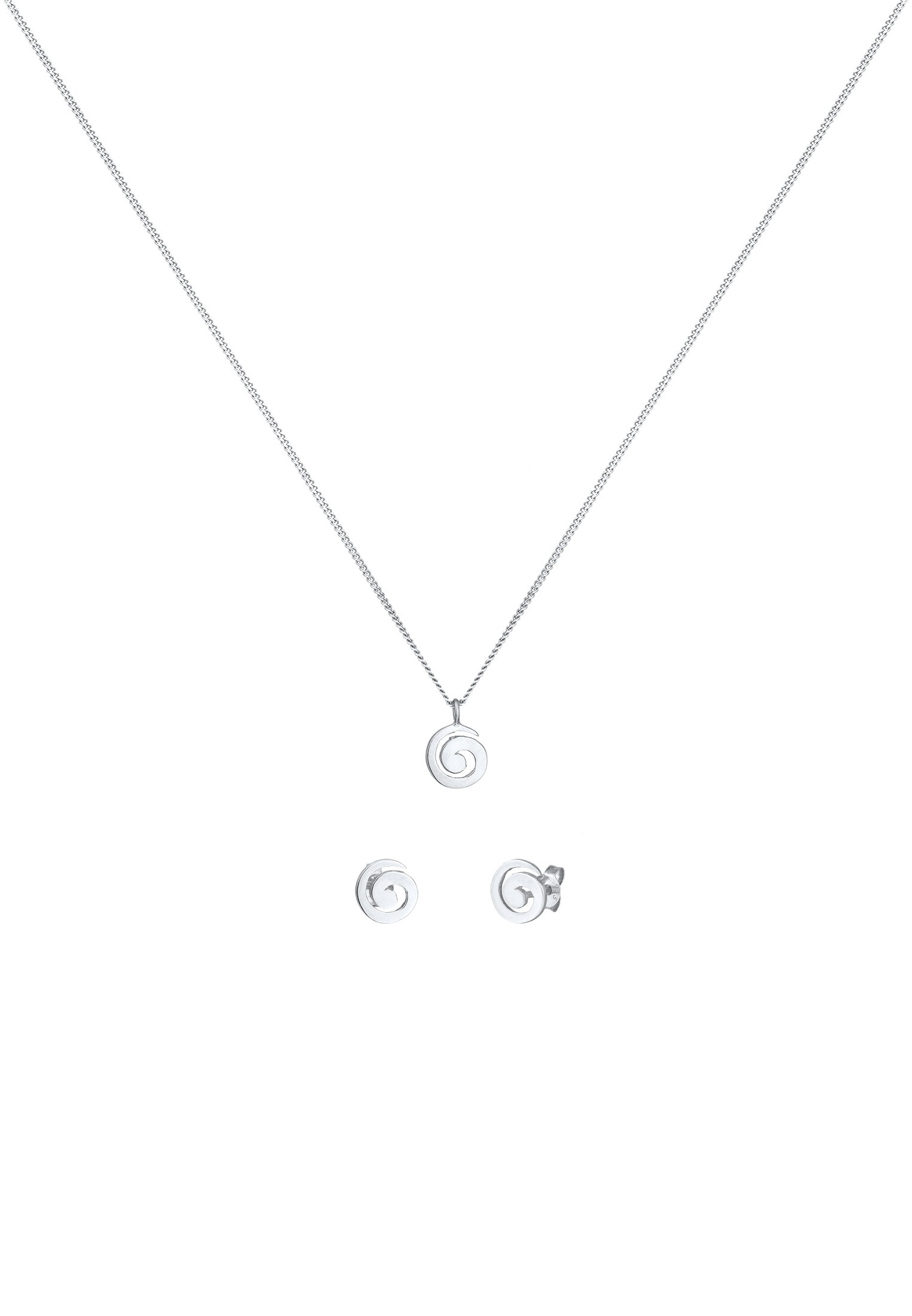 Elli Ohrring und Ketten Set »Schmuckset Spirale Verspielt Basic Set 925 Silber«