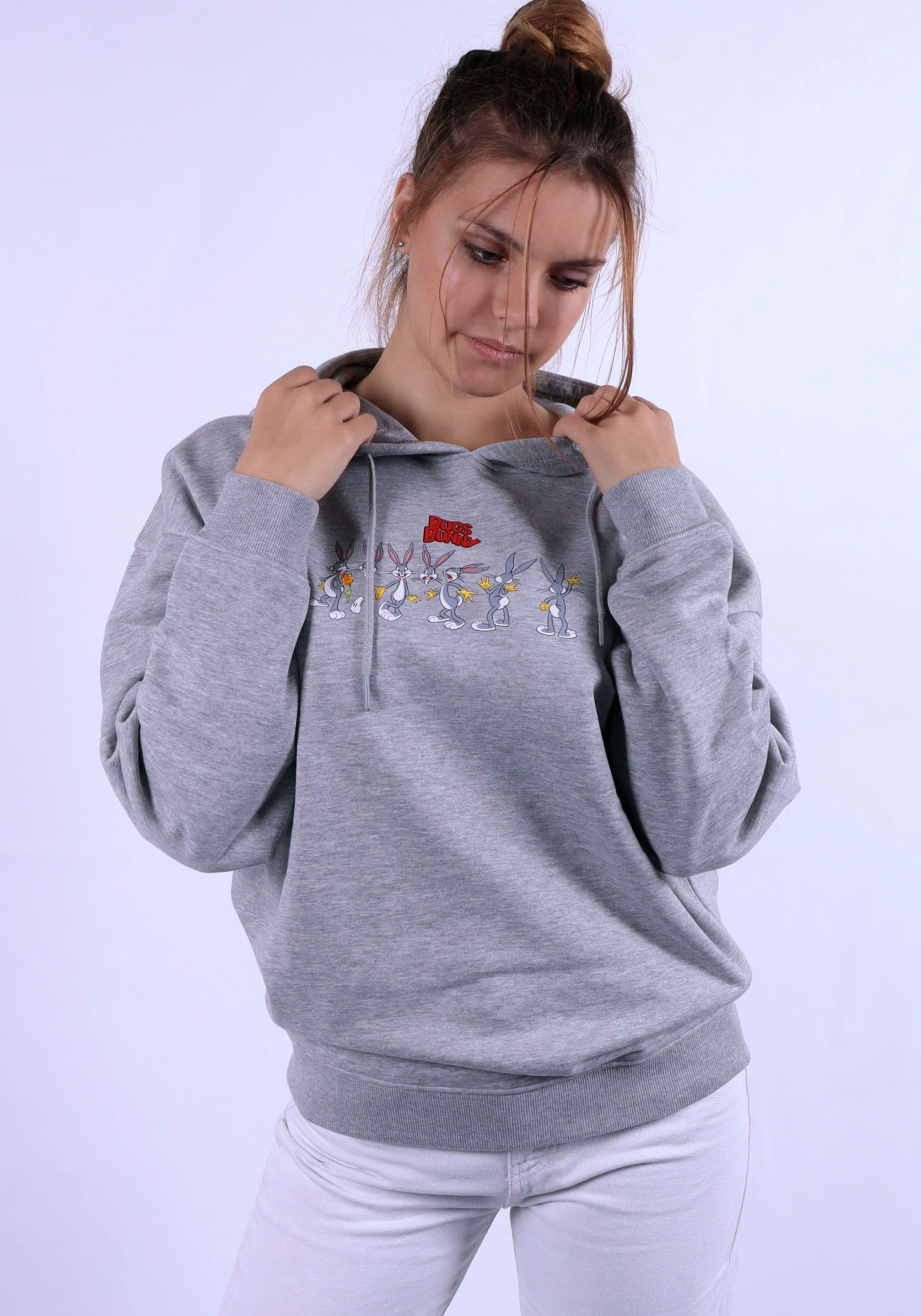 Capelli New York Hoodie, Bugs Bunny Character Lizenz Design auf Vorder- & Rückseite.