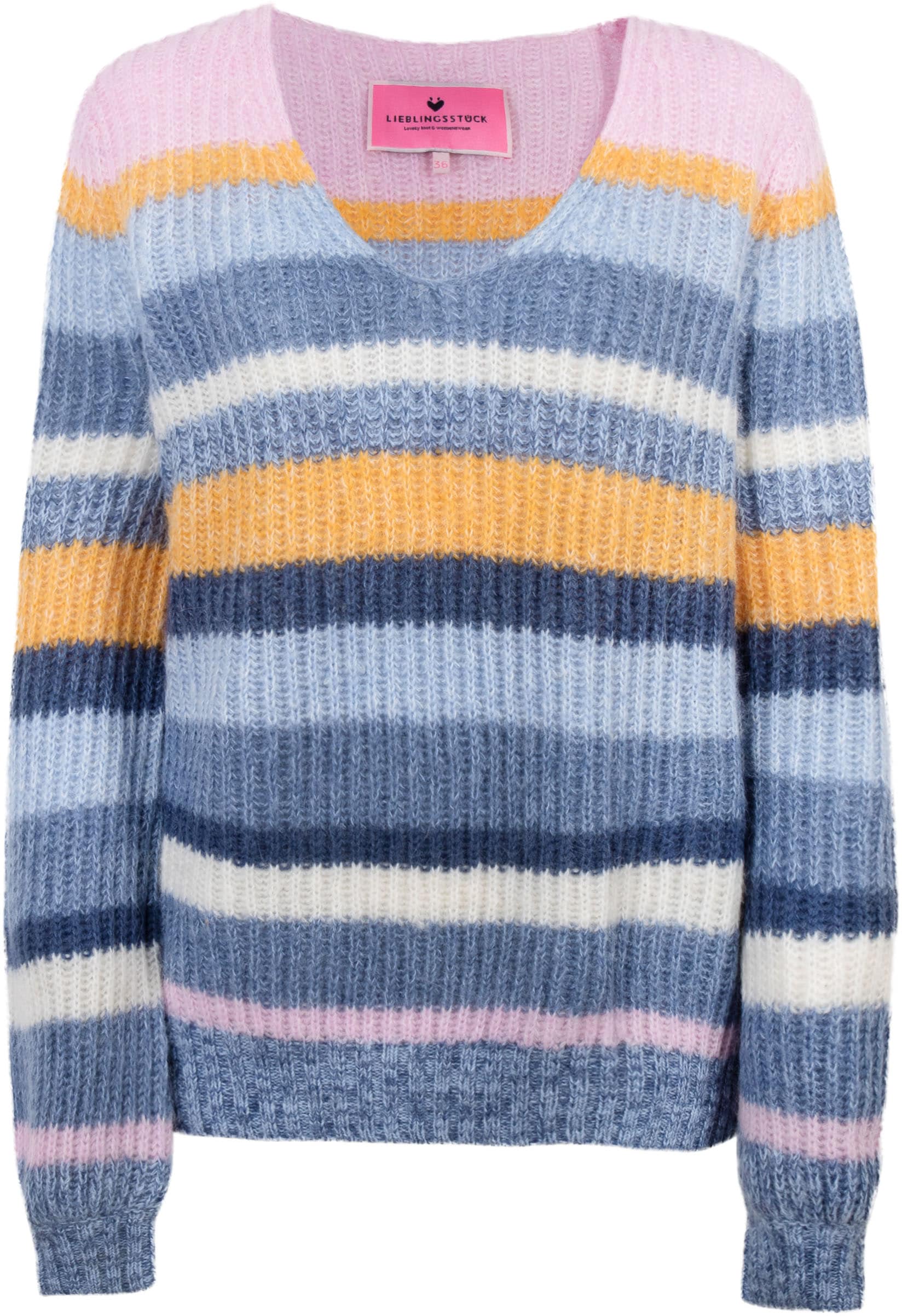 Lieblingsstück V-Ausschnitt-Pullover »BeeleL«, mit Streifen