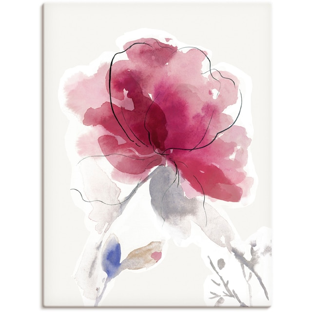 Artland Wandbild »Rosige Blüte II.«, Blumenbilder, (1 St.), als Alubild,  Outdoorbild, Leinwandbild, Poster in verschied. Größen im OTTO Online Shop