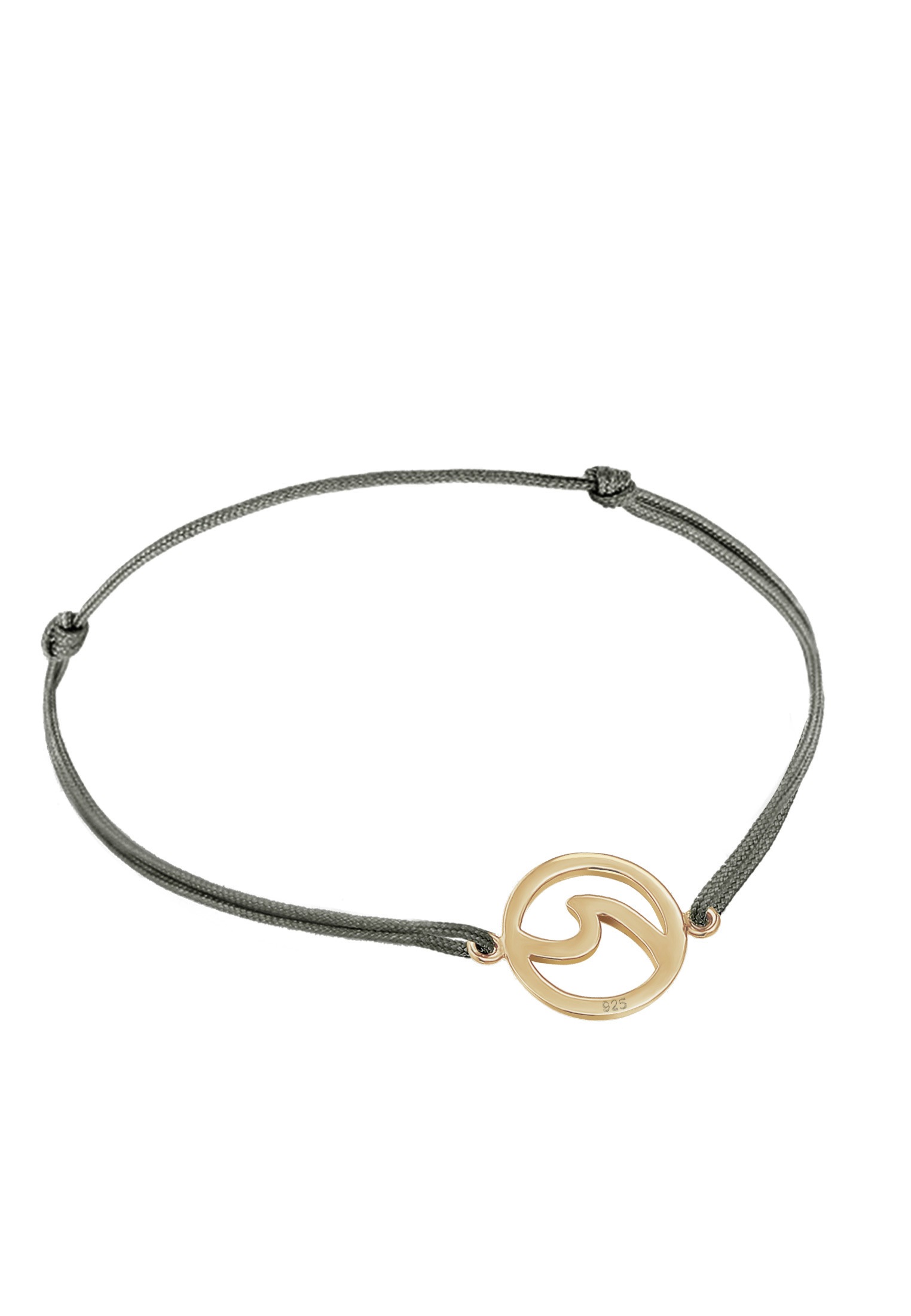 Elli Armkette »Armband Welle Strand Maritim Nylon 925 Sterling Silber«