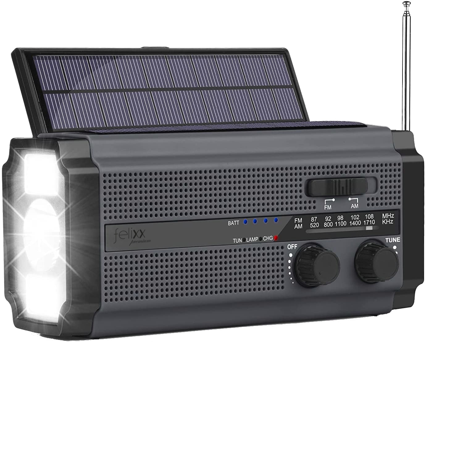 Powerbank »Premium Powerbank + Black Out Radio RDS320«, felixx Premium Powerbank +...