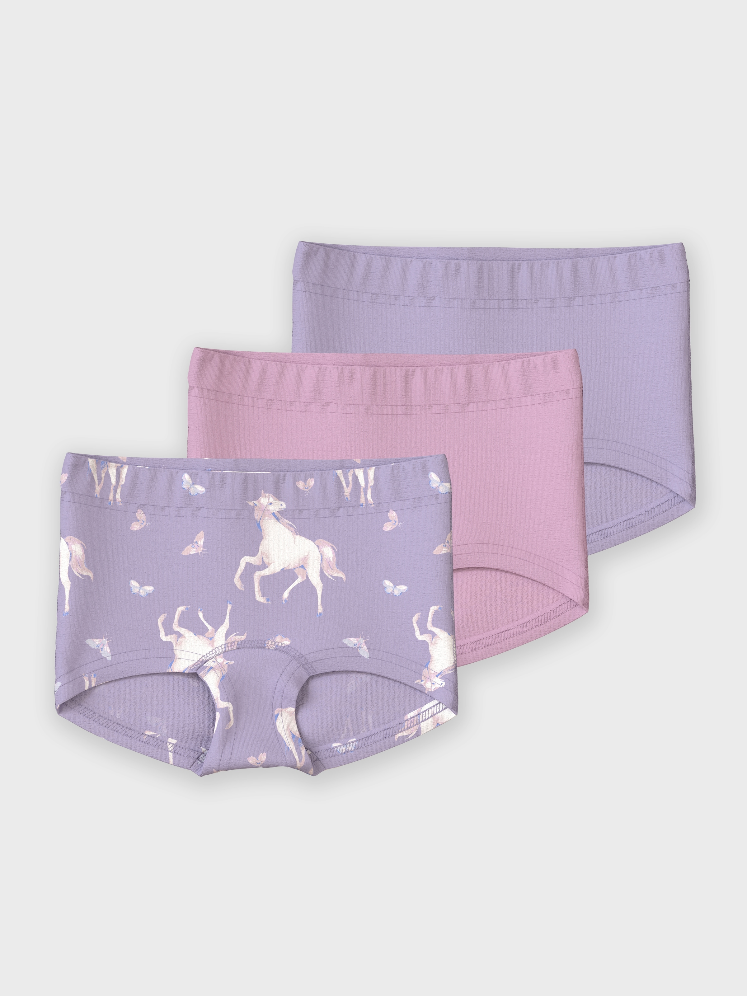 Name It Panty »NMFTIGHTS 3P PASTEL LILAC HORSE NOOS«, (Packung, 3 St.)