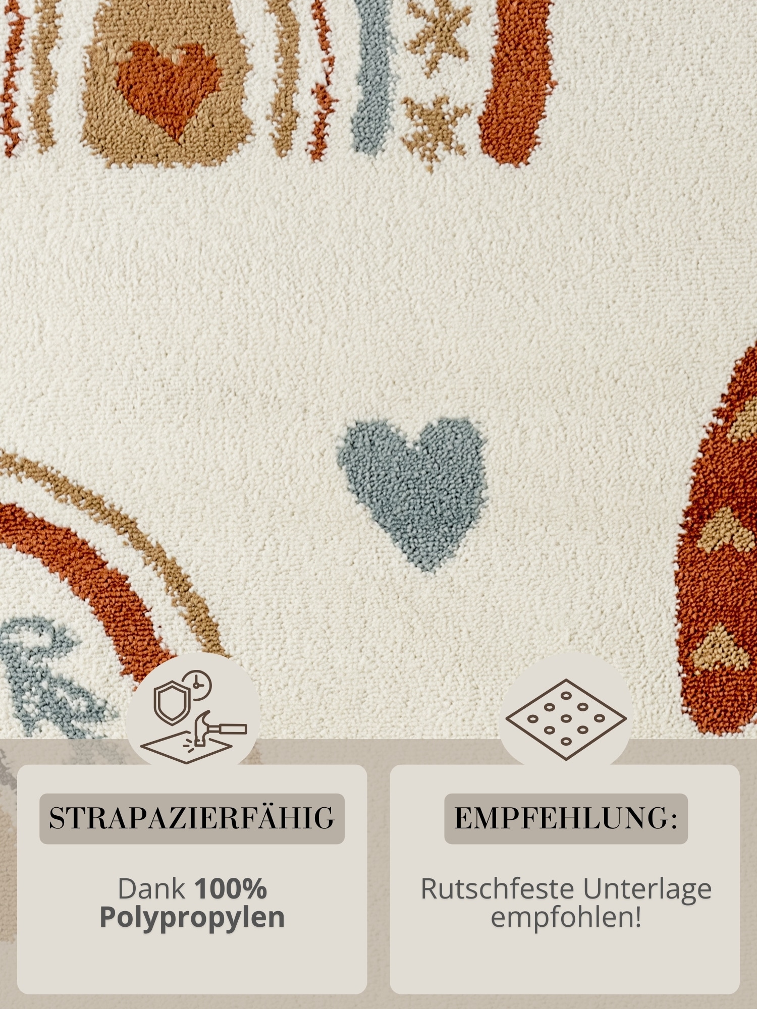 HANSE Home Kinderteppich »Bowie« rund 10 mm Höhe Pflegeleicht, Weich, Kinderzimmer, Spielteppich, Spielunterlage