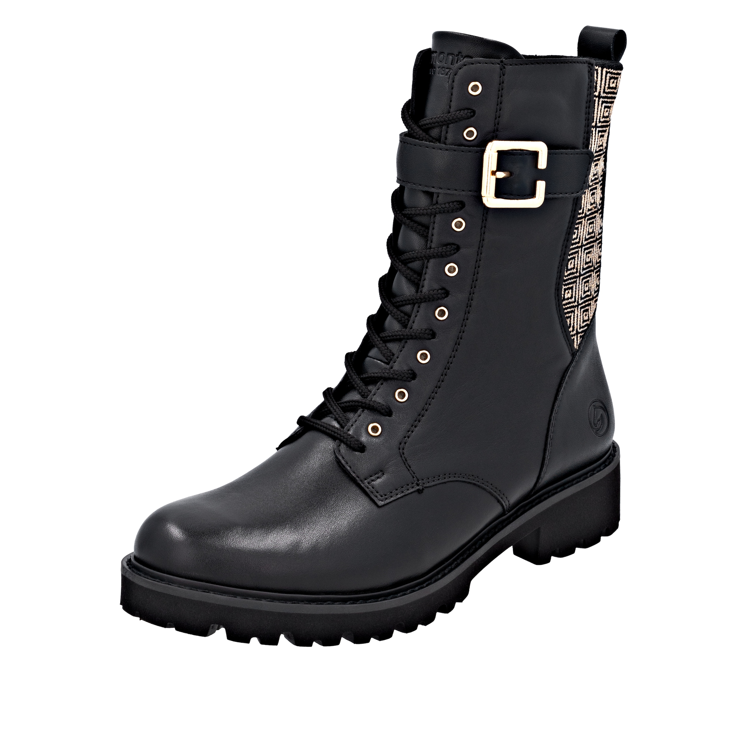 Remonte Schnürstiefelette  Schnürboots, Profilsohle, Blockabsatz, mit Innenreißverschluss