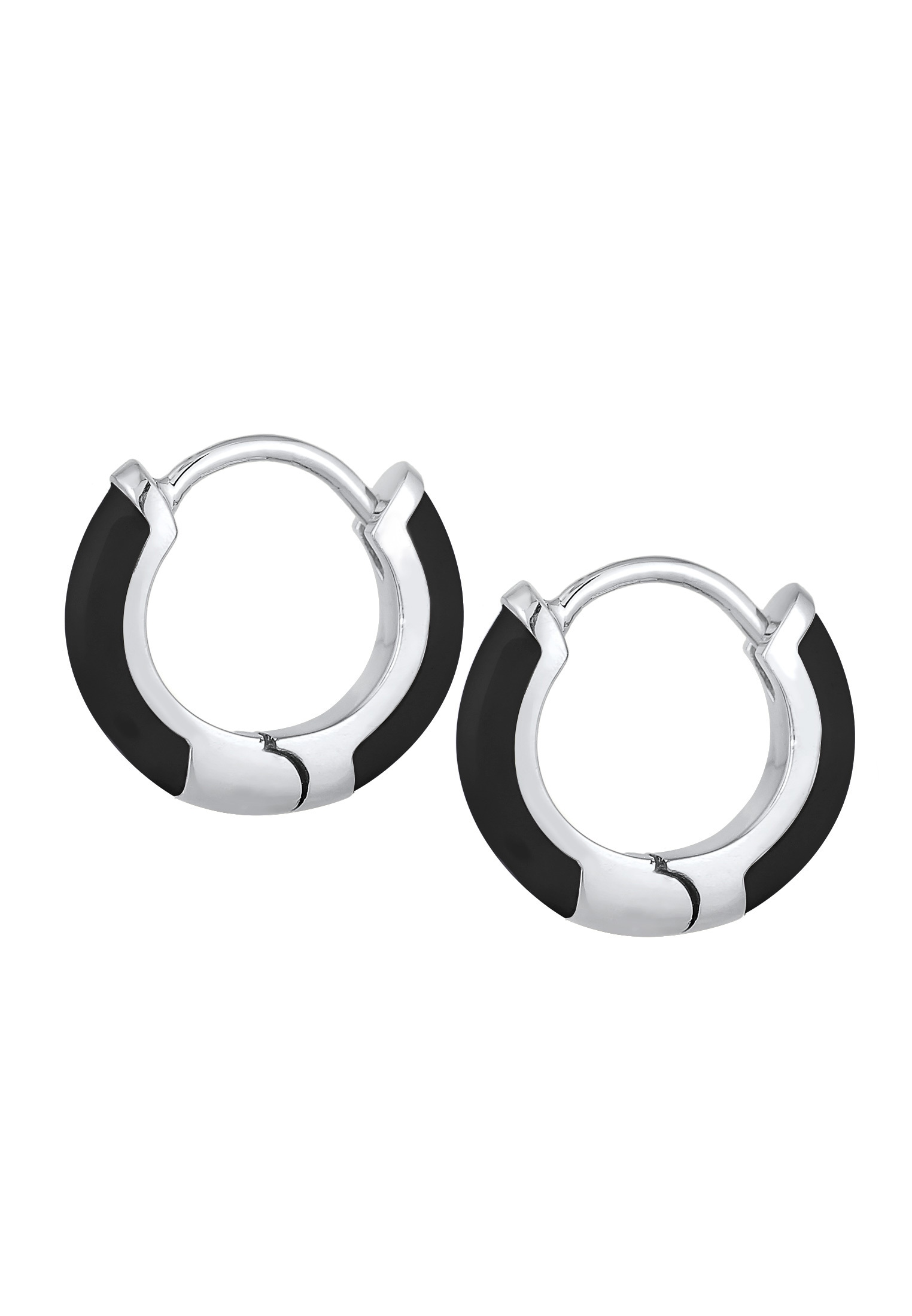 Elli Paar Creolen »Ohrringe Creolen Hänger Emaille Modern 925 Silber«