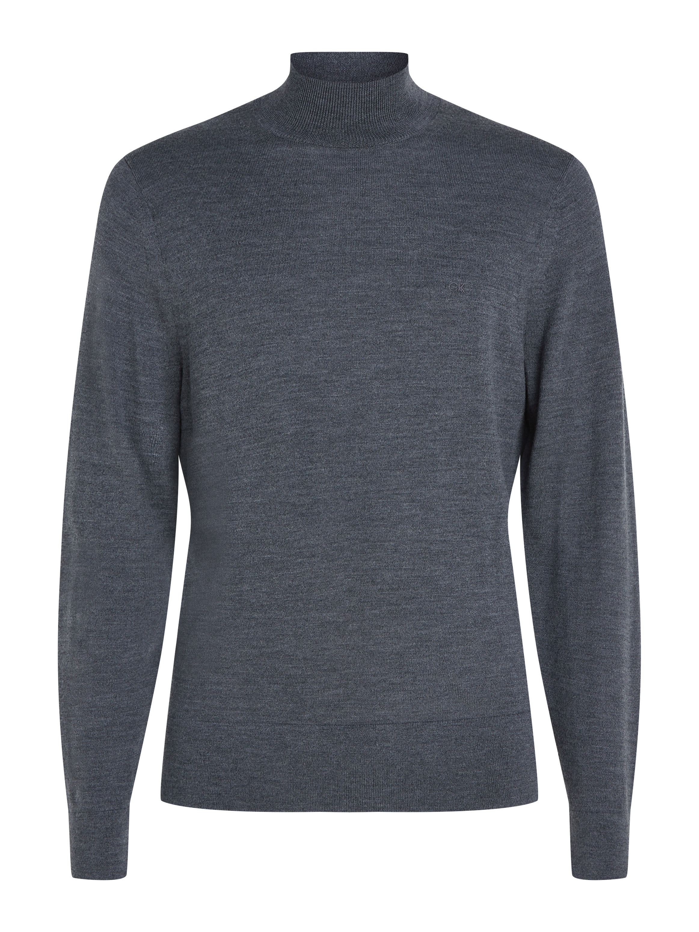 Calvin Klein Rollkragenpullover »MERINO MOCK NECK SWEATER«, mit Markenlabel