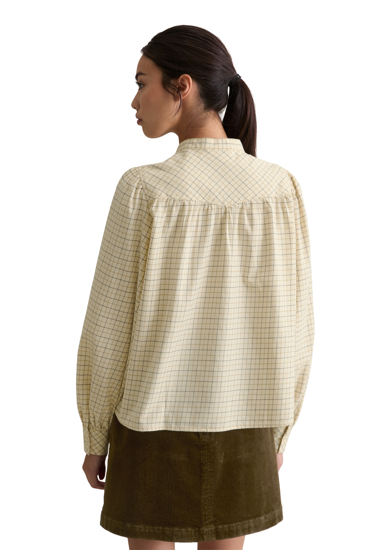 Marc O'Polo DENIM Langarmbluse , A-Shape in softer Flanell-Qualität, kariert
