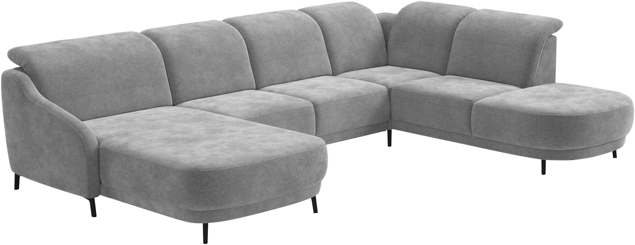 sit&more Wohnlandschaft »Blues U-Form«, inkl. Kopfteilverstellung, wahlweise mit Klapptisch und USB