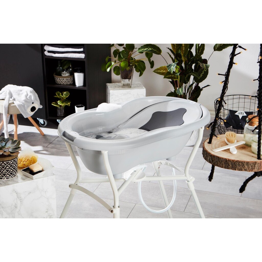 Rotho Babydesign Babybadewanne »Badelösung T0P mit Wannenständer«, (Set)