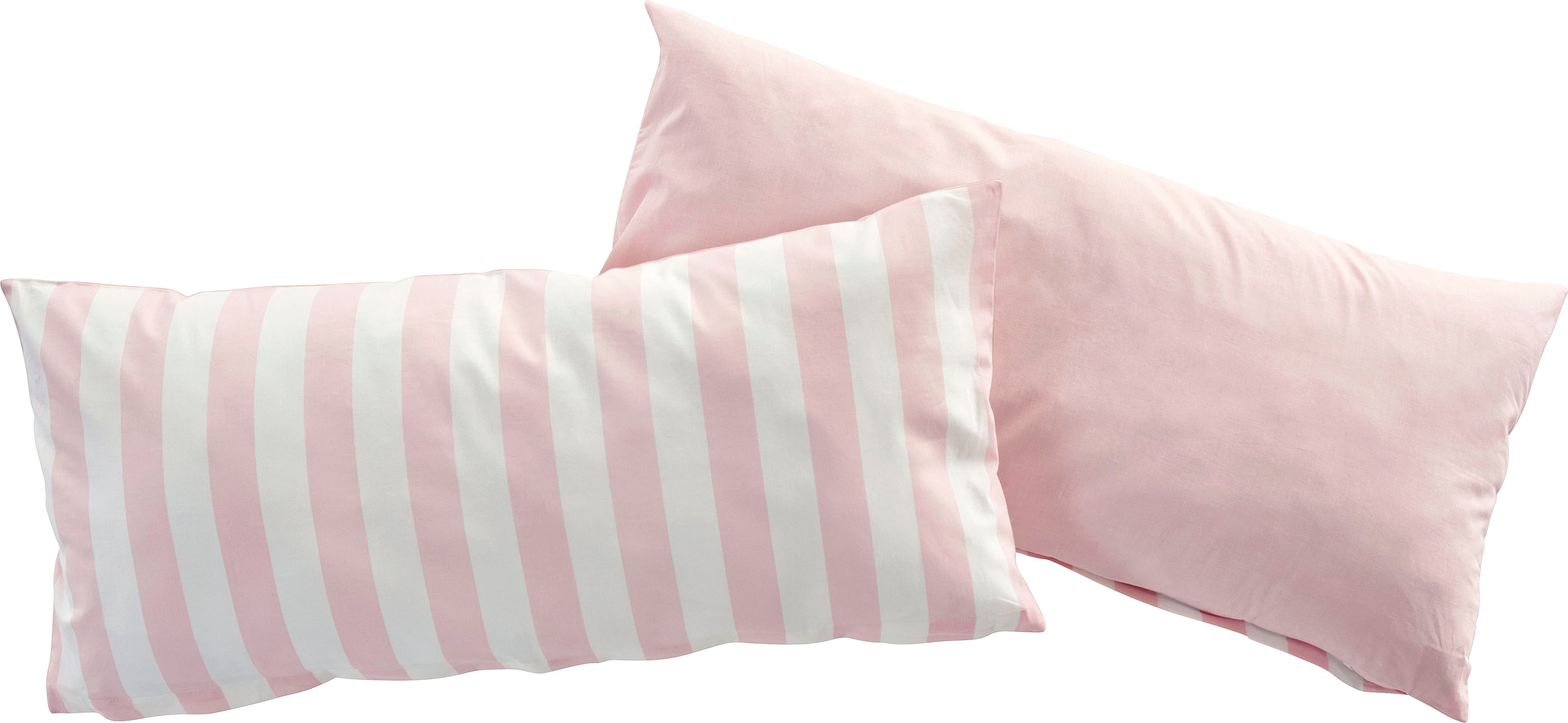 andas Kissenbezug »Greta«, (2 St.), in Renforcé Qualität aus 100% Baumwolle, mit Reißverschluss, Kissenhülle nach STANDARD 100 by OEKO-TEX® und Made in Green zertifiziert, unterstützt die Initiative Cotton made in Africa