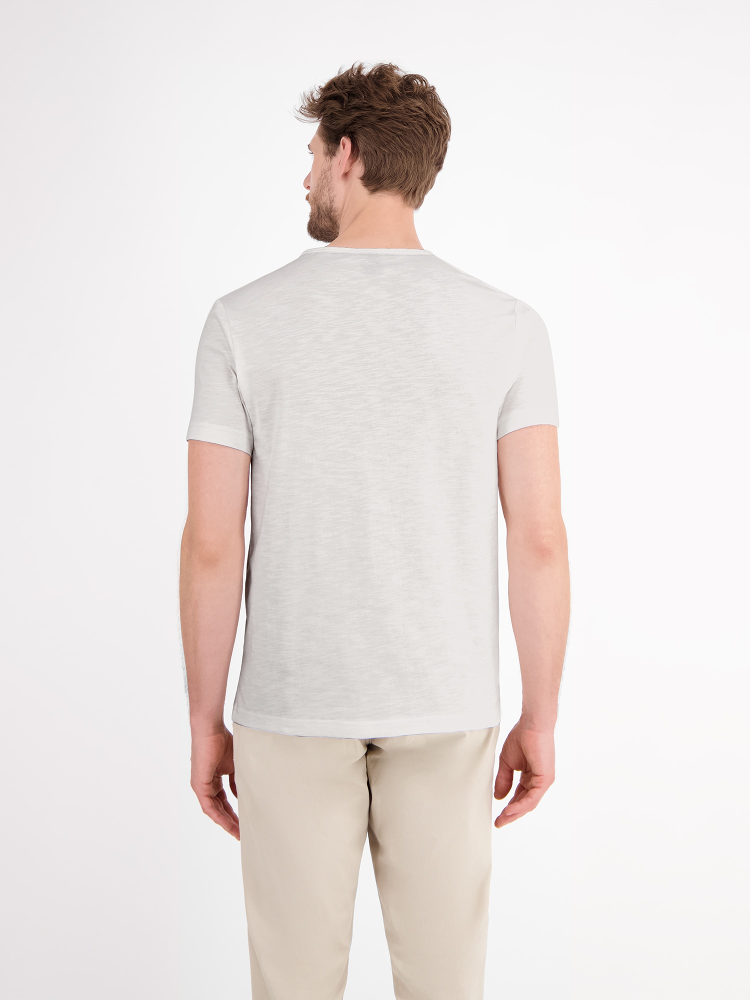 LERROS Henleyshirt »Serafino-Shirt in unifarbener Strukturware«