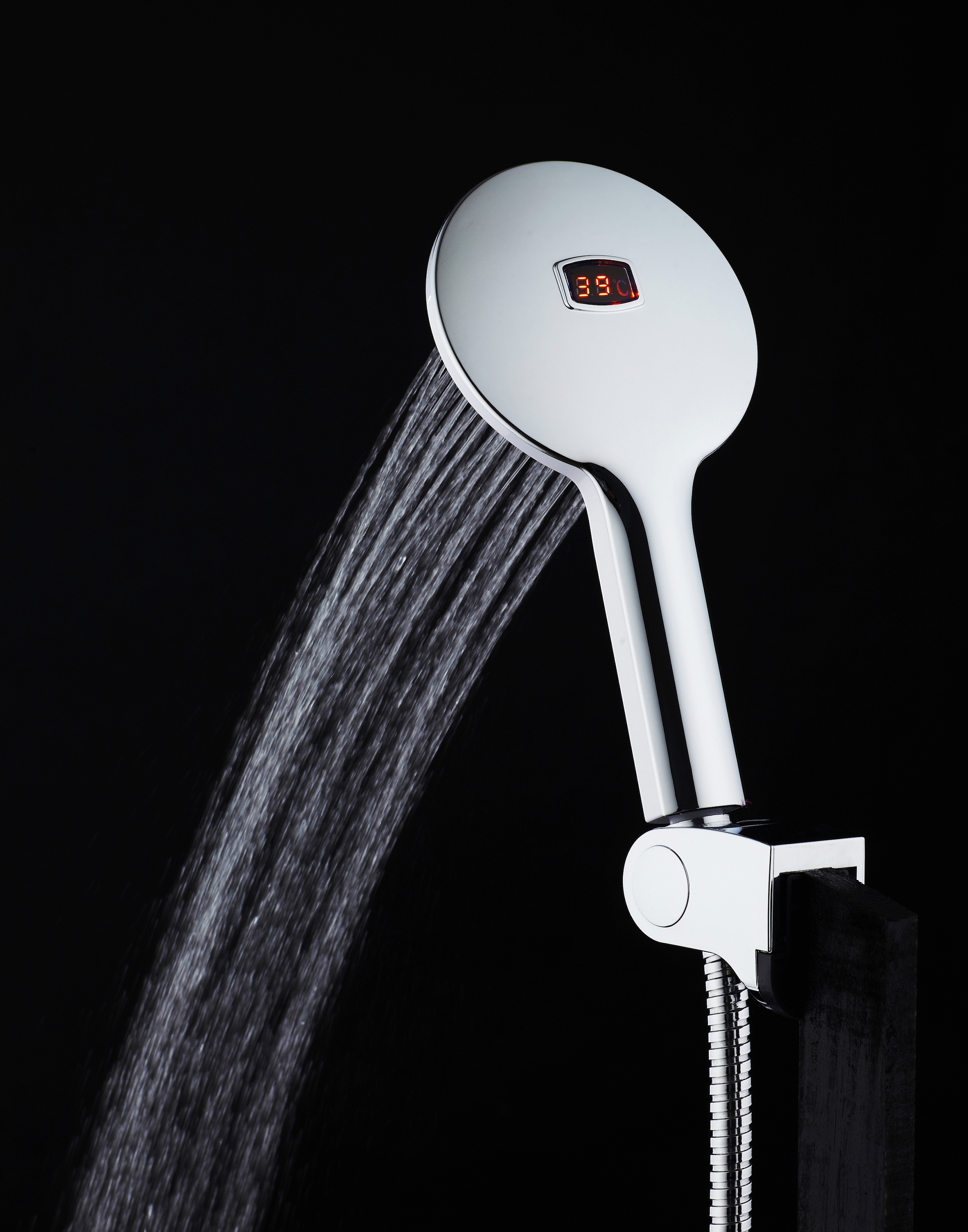 Eisl Handbrause »DIGI«, mit LED-Farbwechel und Temperaturanzeige, Chrom/Weiß