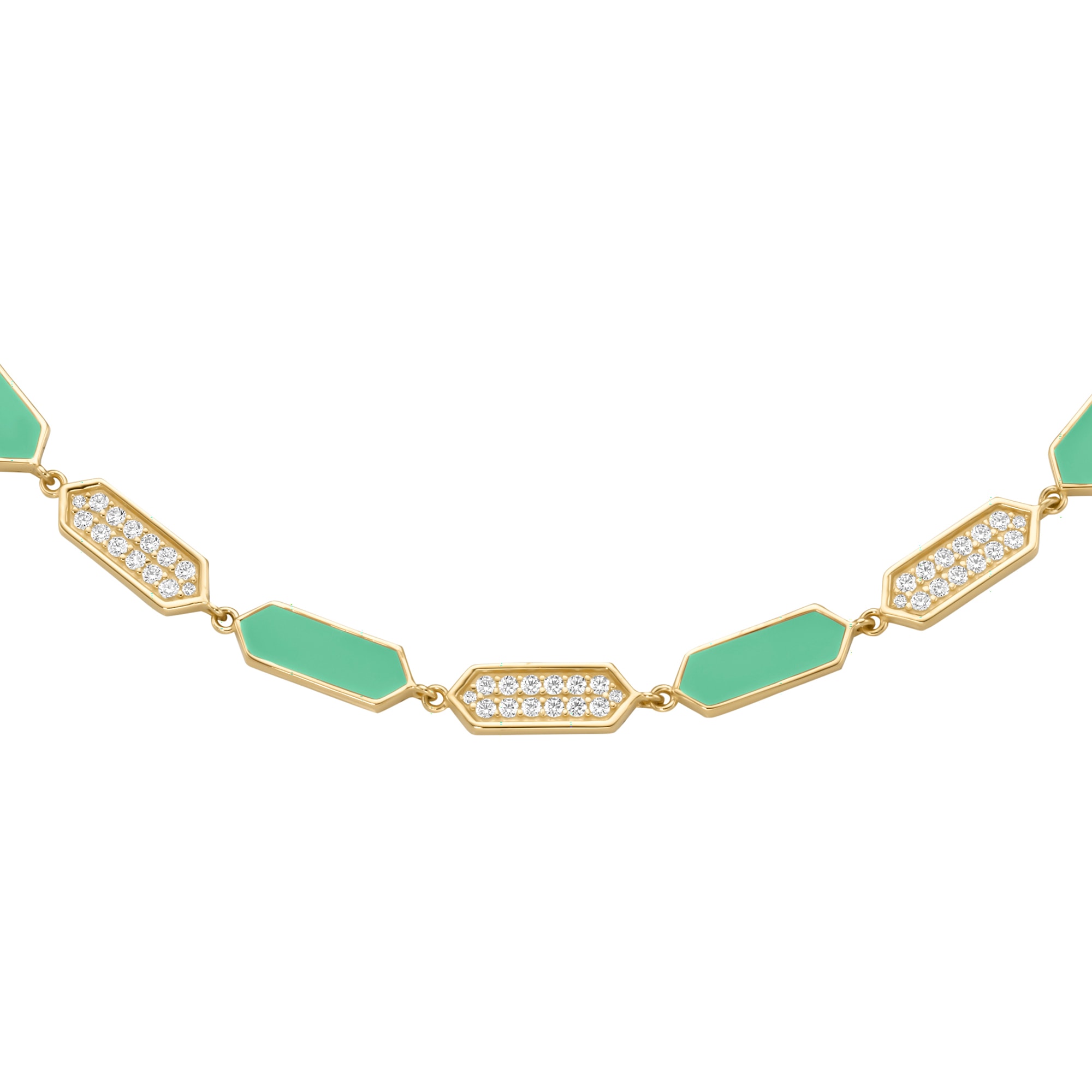 GIORGIO MARTELLO MILANO Collier »Collier mit Emaille-Einlagen und Zirkonia, Silber 925«